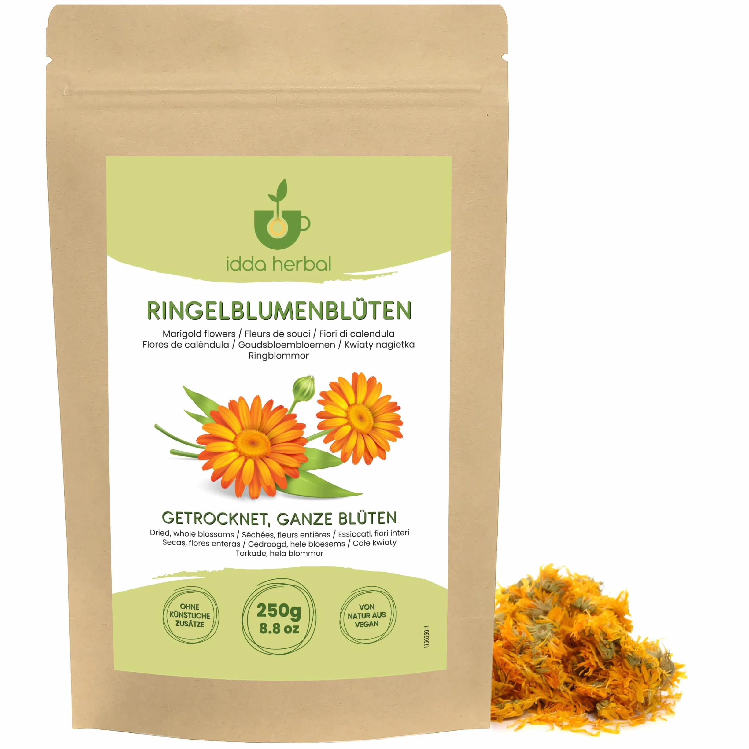 IDDA Herbat z Nagietka 250g Suszone Kwiaty Calendula Liściasta