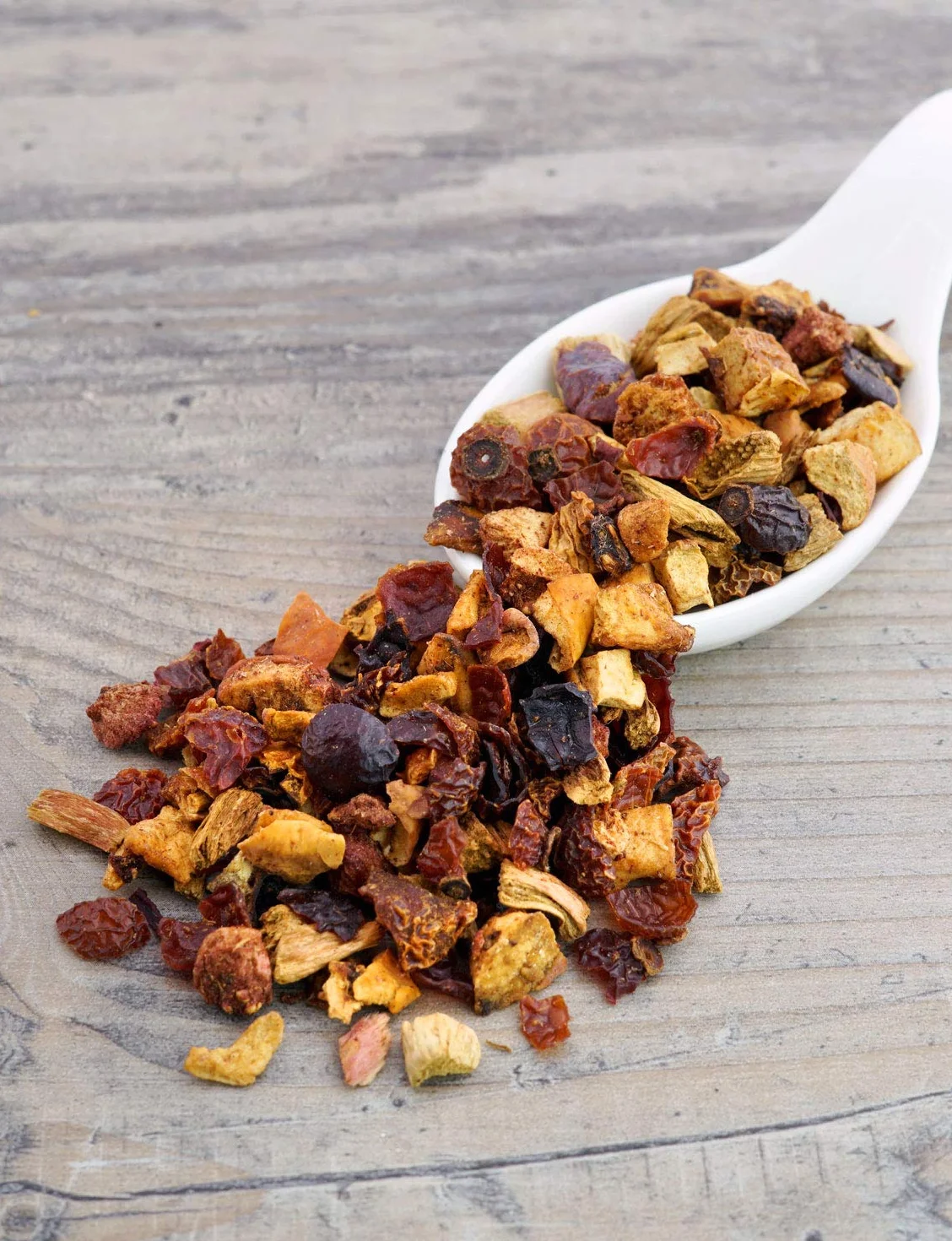 Herbata owocowa luzem, truskawkowo-waniliowa, rabarowe jabłko, dziki różowe, truskawka, herbata rabarowa, 100 g