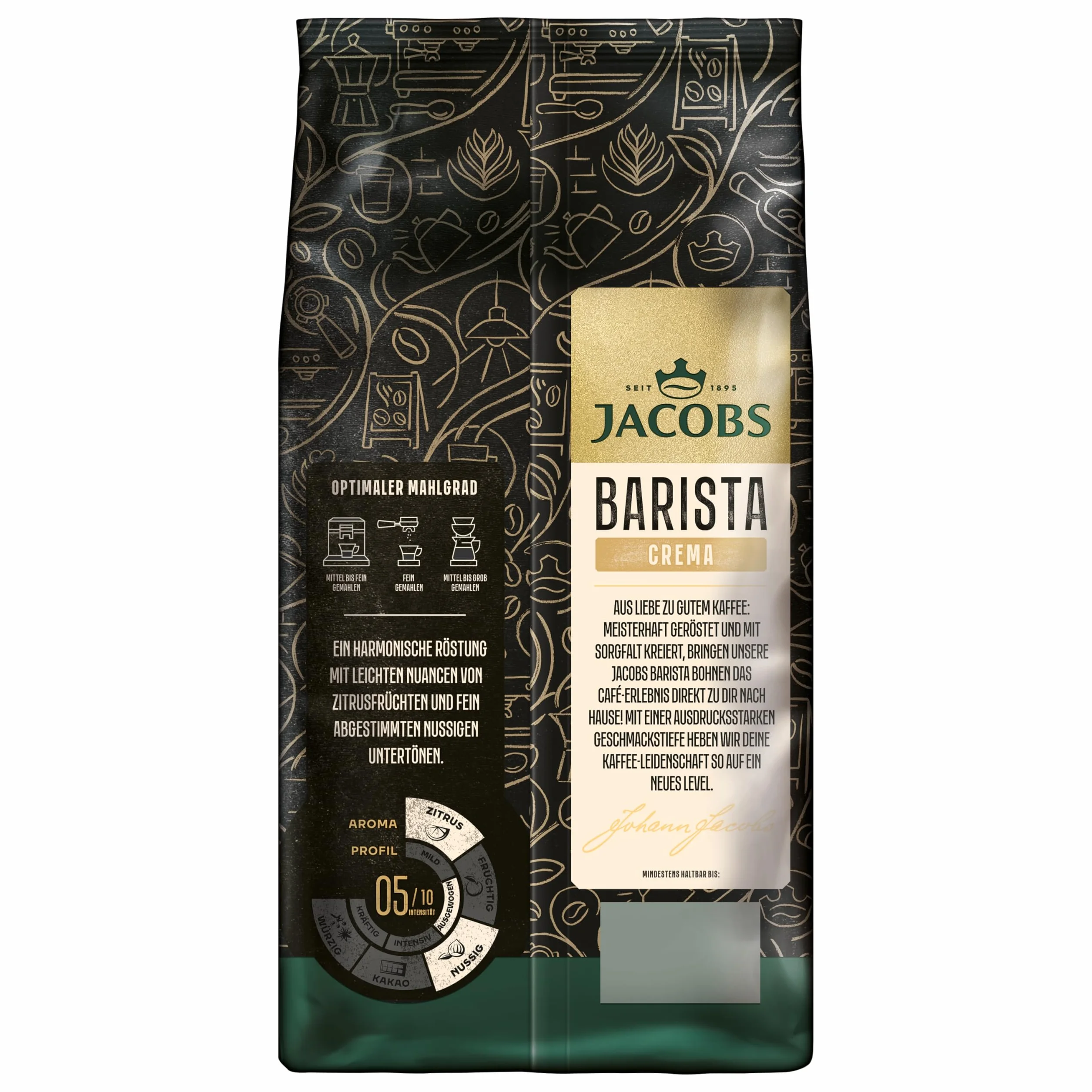Jacobs Barista Beans Kawa Ziarnista, Crema