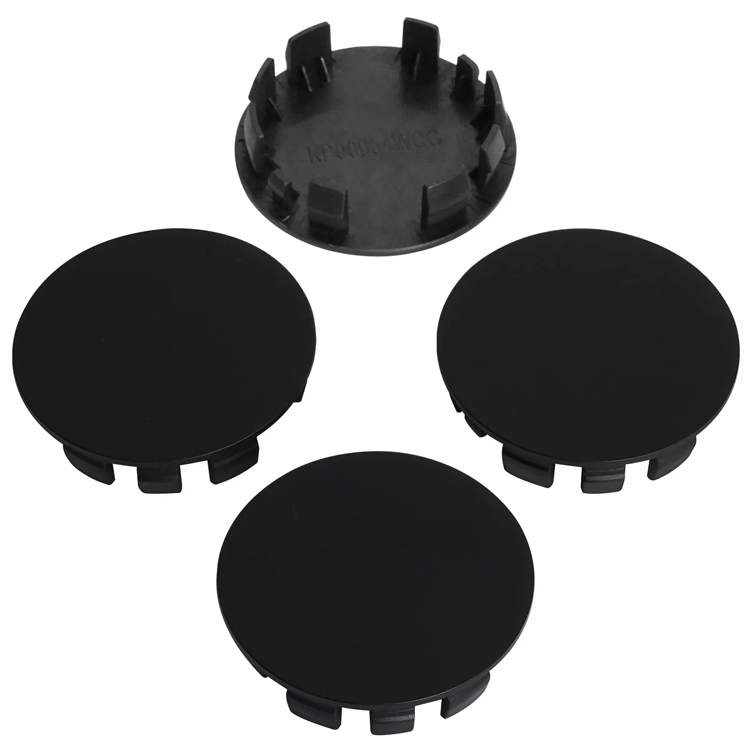 KitsPro osłona piasty 62 mm nakładki środkowe koła zestaw 4 sztuk czarny matowy
