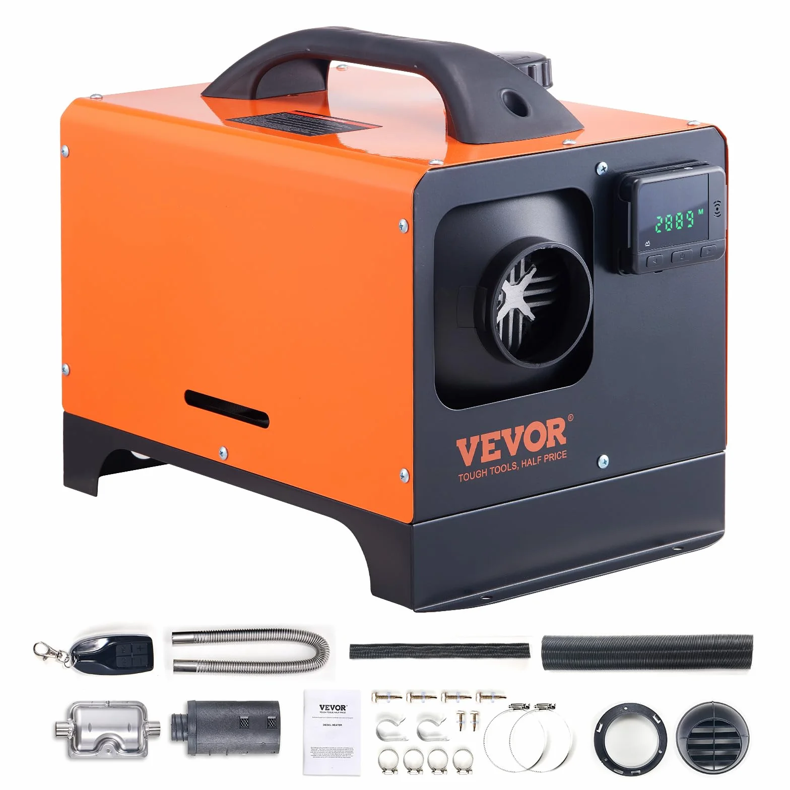 VEVOR Podgrzewacz powietrza Diesel All-in-One 12V 5KW 8℃-36℃ Pilot zdalnego sterowania