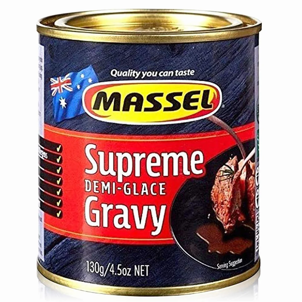 Massel - Proszek na mokro – wegański, bez glutenu, certyfikat koszerny, smak Supreme Demi-Glace – 130 g, opakowanie z 3 mieszankami sosów rozpuszczalnych