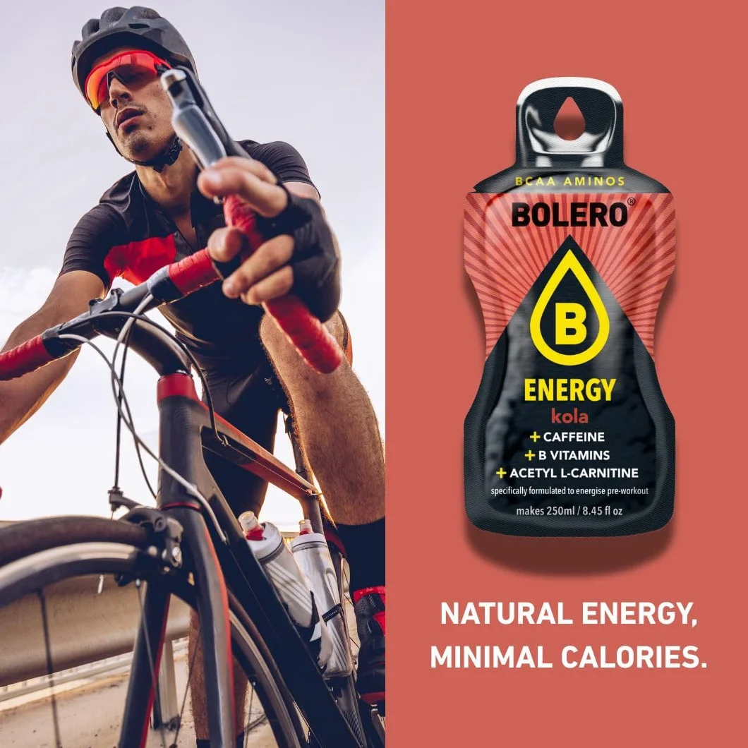 Bolero Energy | Sugar-Free Powder Drink | Vegan & Gluten-Free | For Active Lifestyles (12x7g, Cola)