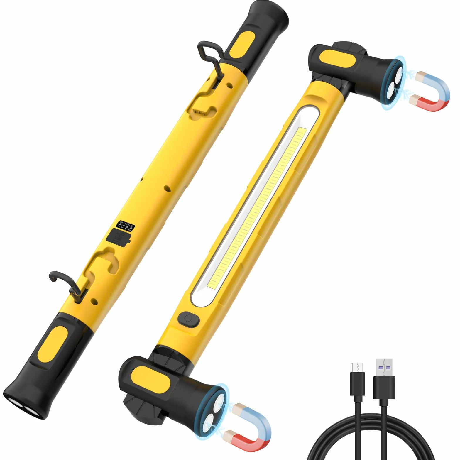 ERAY Akumulatorowa lampa robocza pod maską 3000 lm, lampa inspekcyjna 6000 mAh, 3 tryby kolorów, regulacja 360°, wyjście USB, wodoodporność IP55, przenośna magnetyczna lampa pod maskę, do garażu