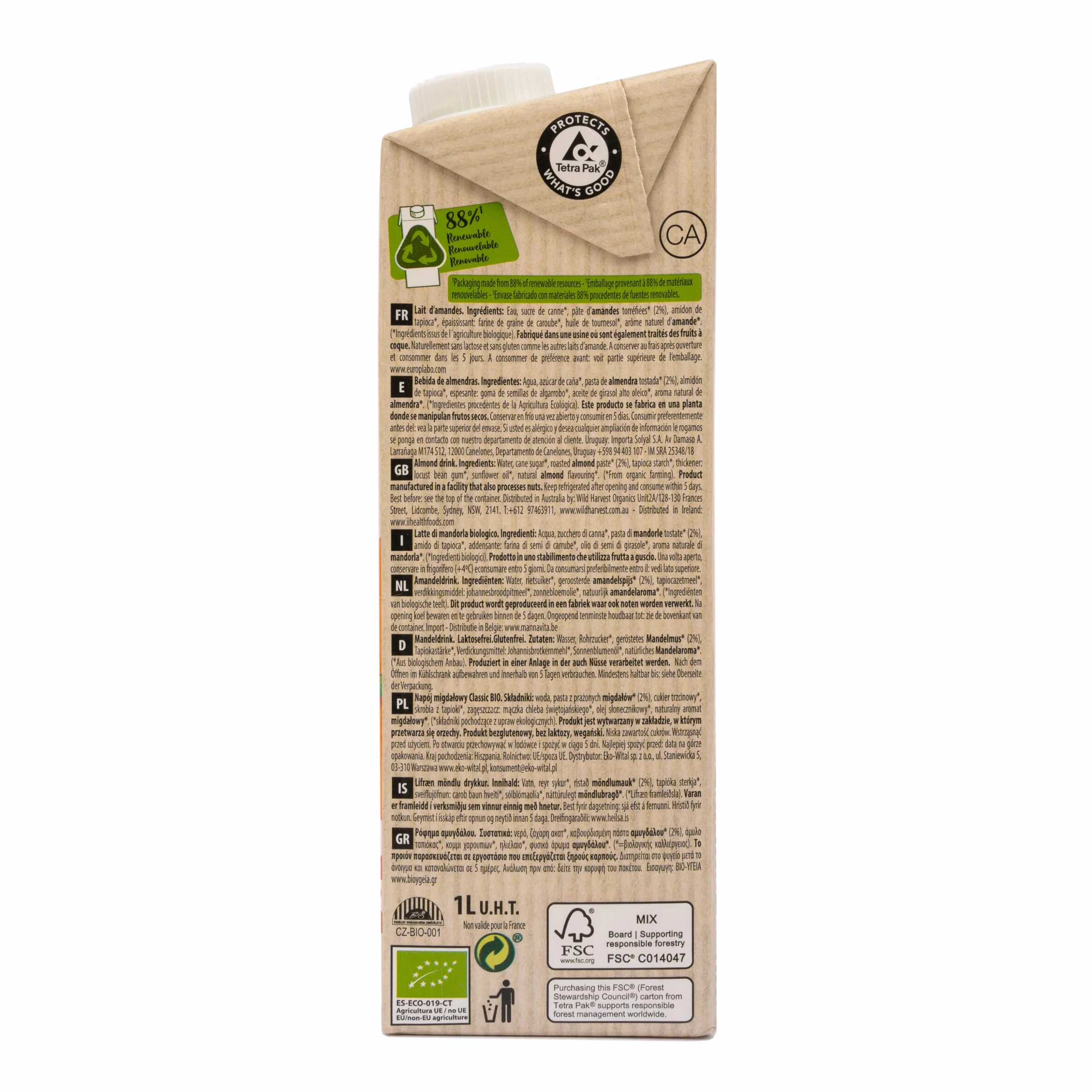 Nutriops Ecomil Almond Classic 1l
