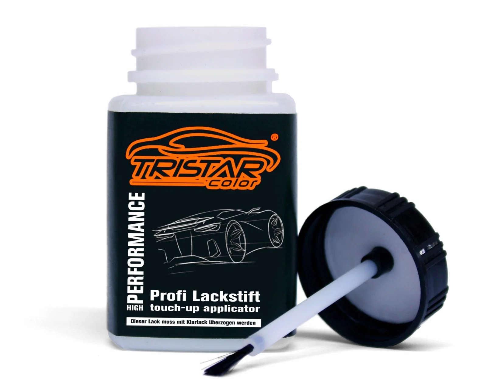 TRISTARcolor Lakier do motocykli Zestaw sztyftów do retuszu dla Honda Motorcycles R380 Grand Prix Red lakier bazowy bezbarwny 50ml kazdy