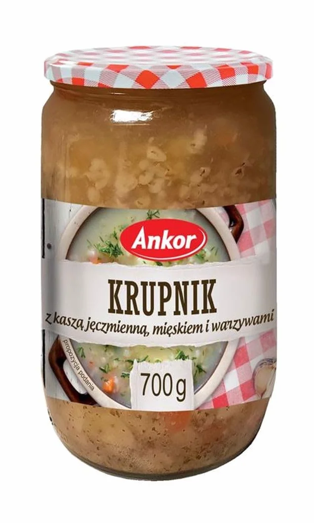 Ankor Krupnik z kaszą jęczmienną i warzywami 700g
