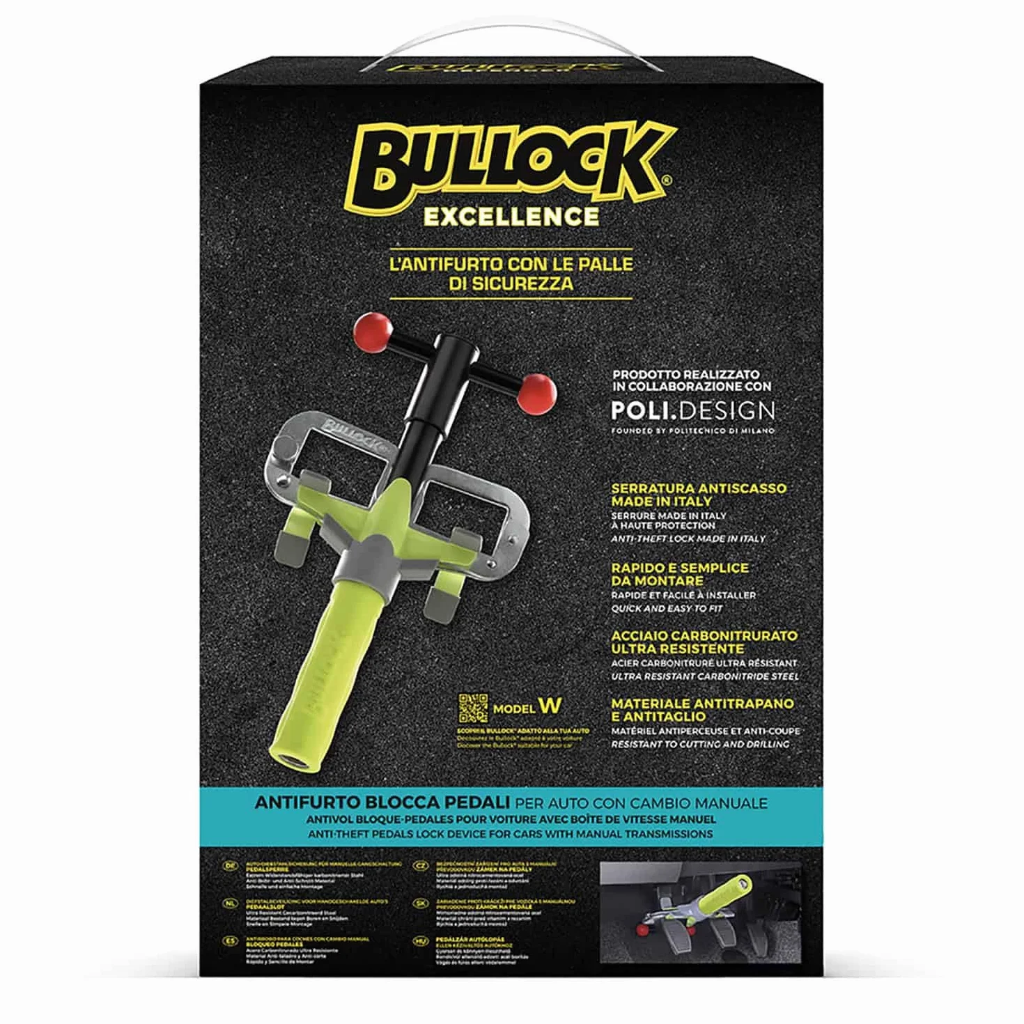 Samochód antykradzieżowy Bullock Excellence model w, żółty