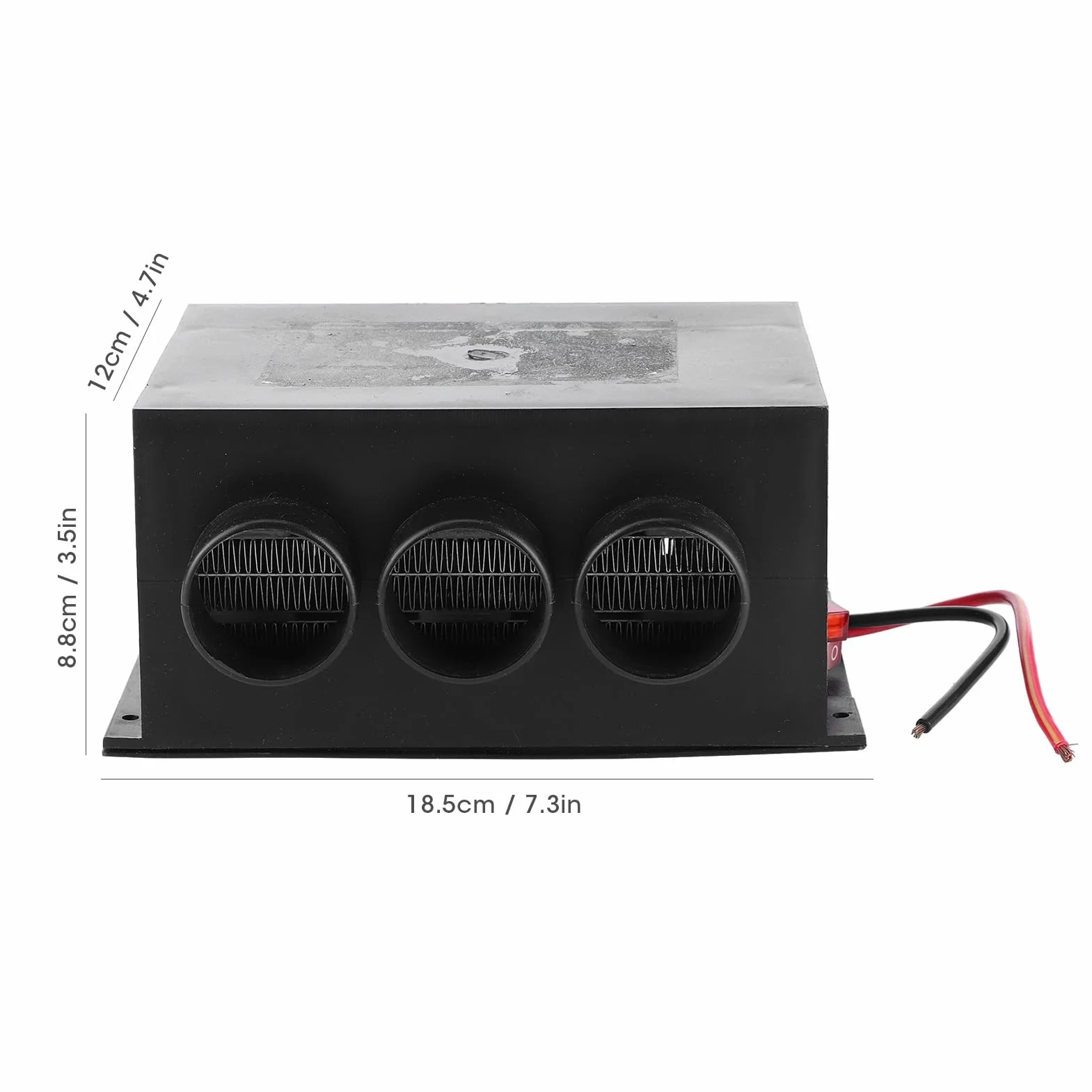 78 degrees 12V 600W Nagrzewnica Samochodowa 3 Otwory Przenośne Zimowe Ogrzewanie Cieplej Odmrażacz Przedniej Szyby Usuwanie Mgły
