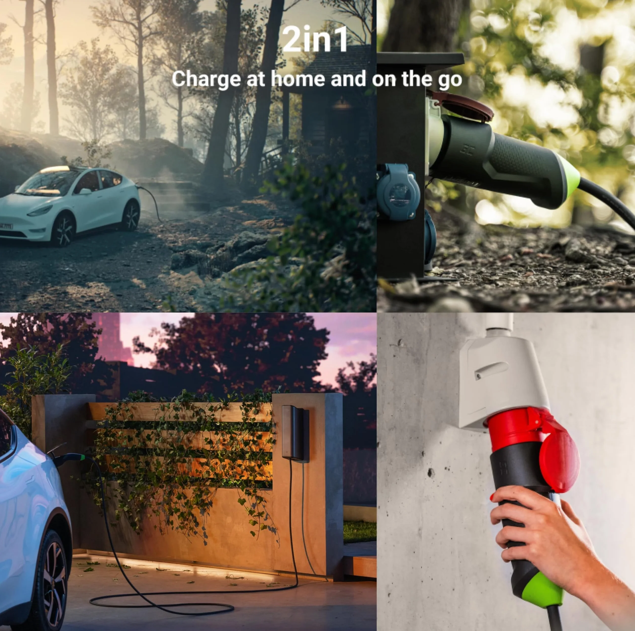 Green Cell Habu Ładowarka Mobilna EV 11kW 7m Typ 2 CEE 16A Wallbox 2w1 z Aplikacją GC