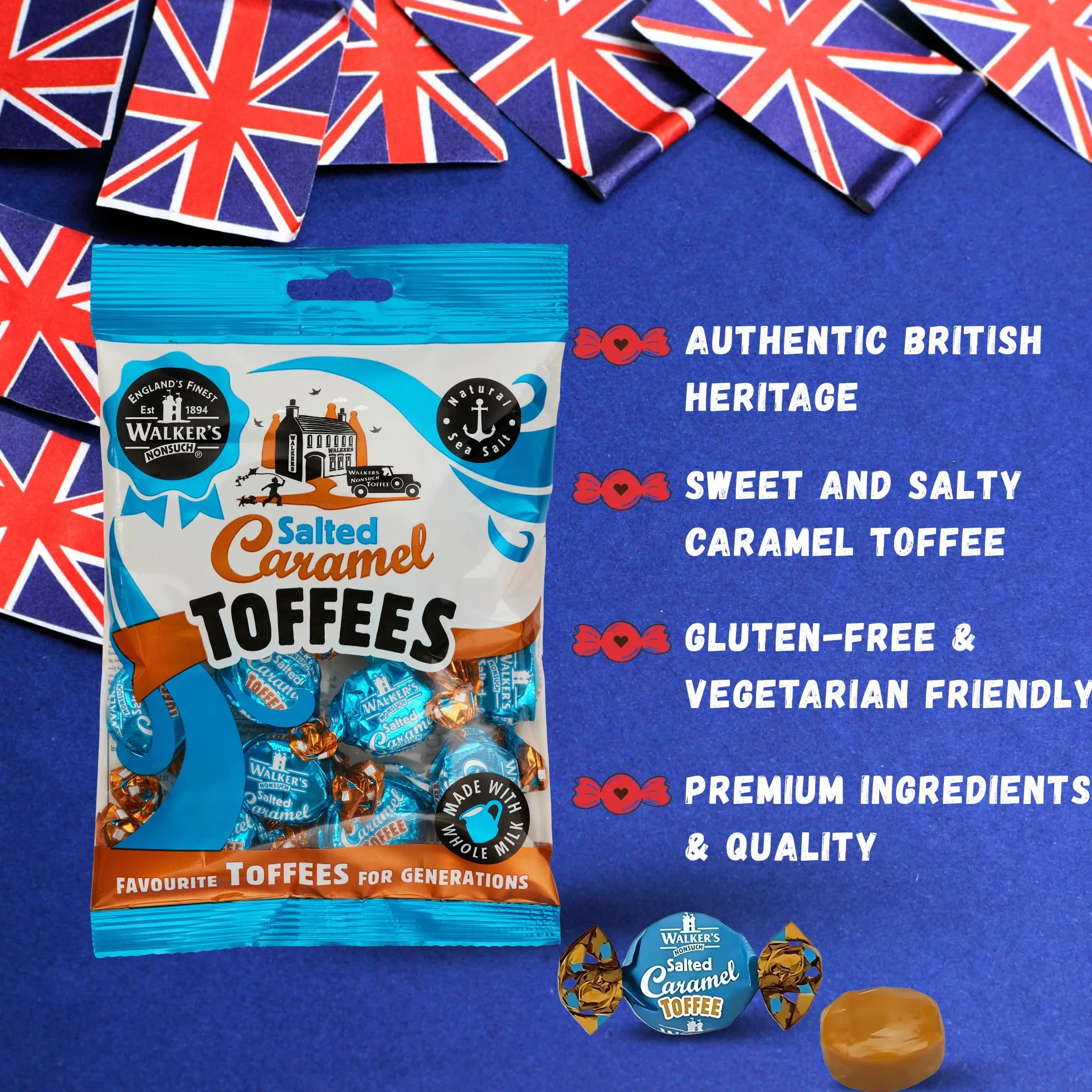 Walkers Salted Caramel Toffees 150 g