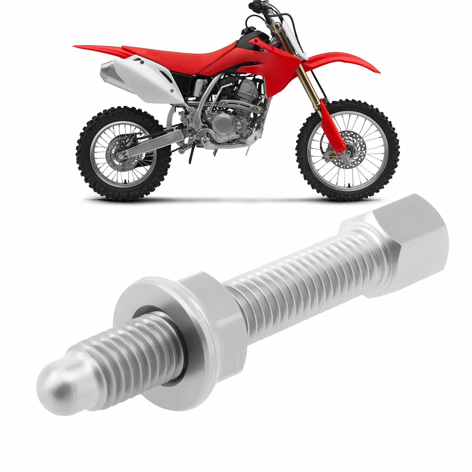ECSiNG Śruby i nakrętki regulatora łańcucha ze stali nierdzewnej M8x1,25 kompatybilne z HONDA 85 125 150 250 450 R 2004-2020
