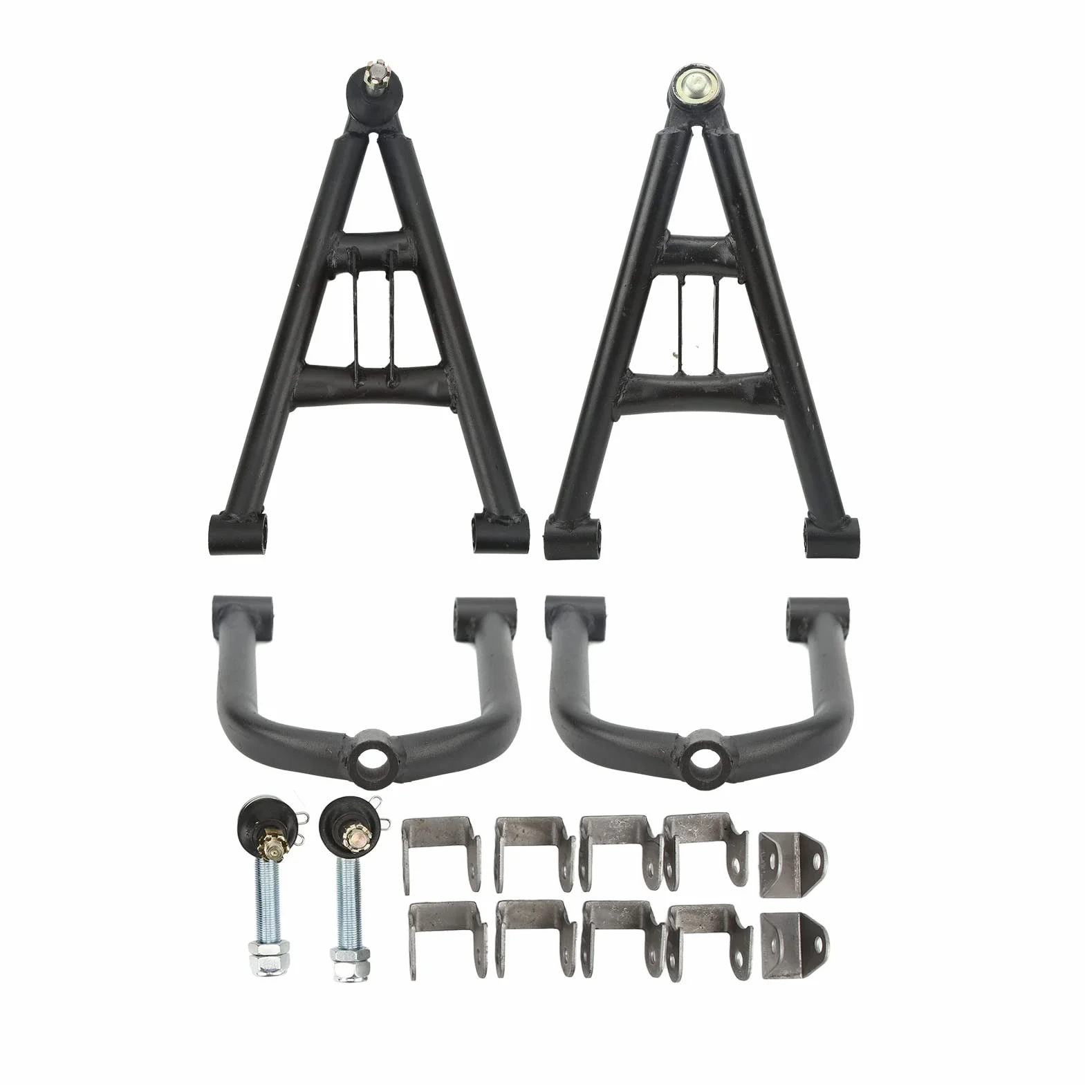 AUNMAS Zestaw Wahaczy Przedniego Zawieszenia ze Stopu Stali Górny Dolny zespół Wahacza 350mm 16 Sztuk dla GY6 Quad Atv Gokart Naprawa Przodu