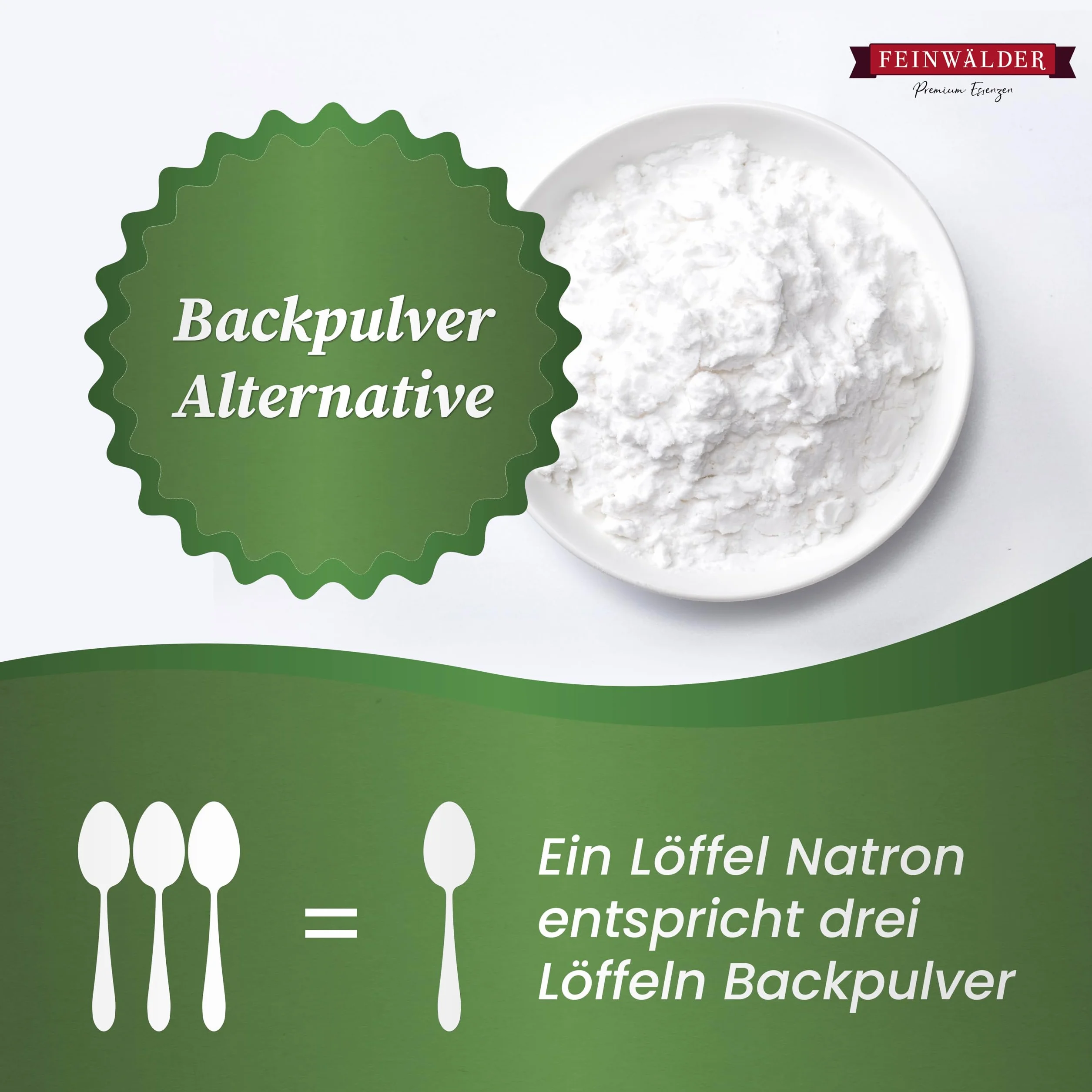 Feinwälder® Premium soda sodowa w proszku 5 kg E500ii do pieczenia i gospodarstwa domowego wiadro