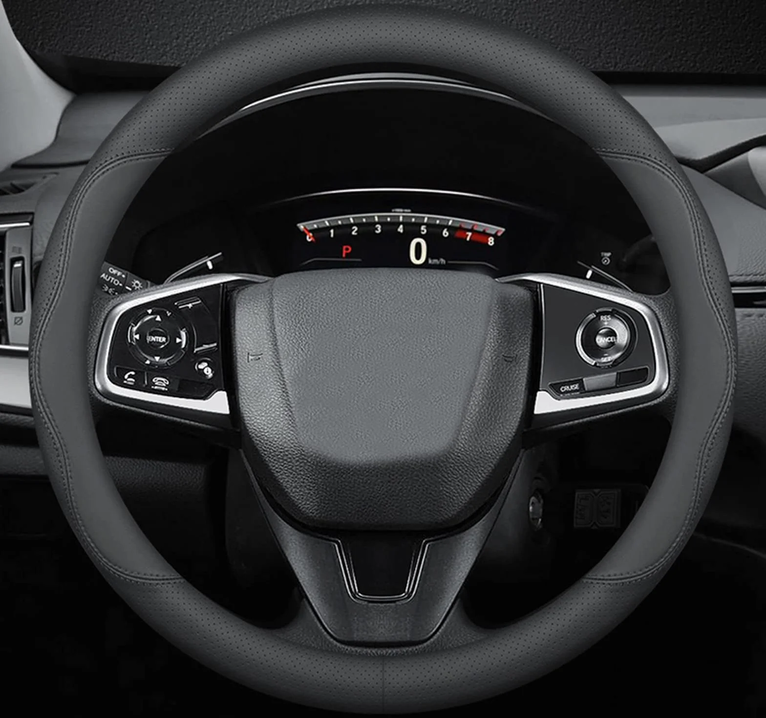 Car Steering Wheel Cover Compatible with Toyota Camry 2025 2024 1983-2023 Year, Breathable Premium Leather, Anti-Slip Design, B-Style