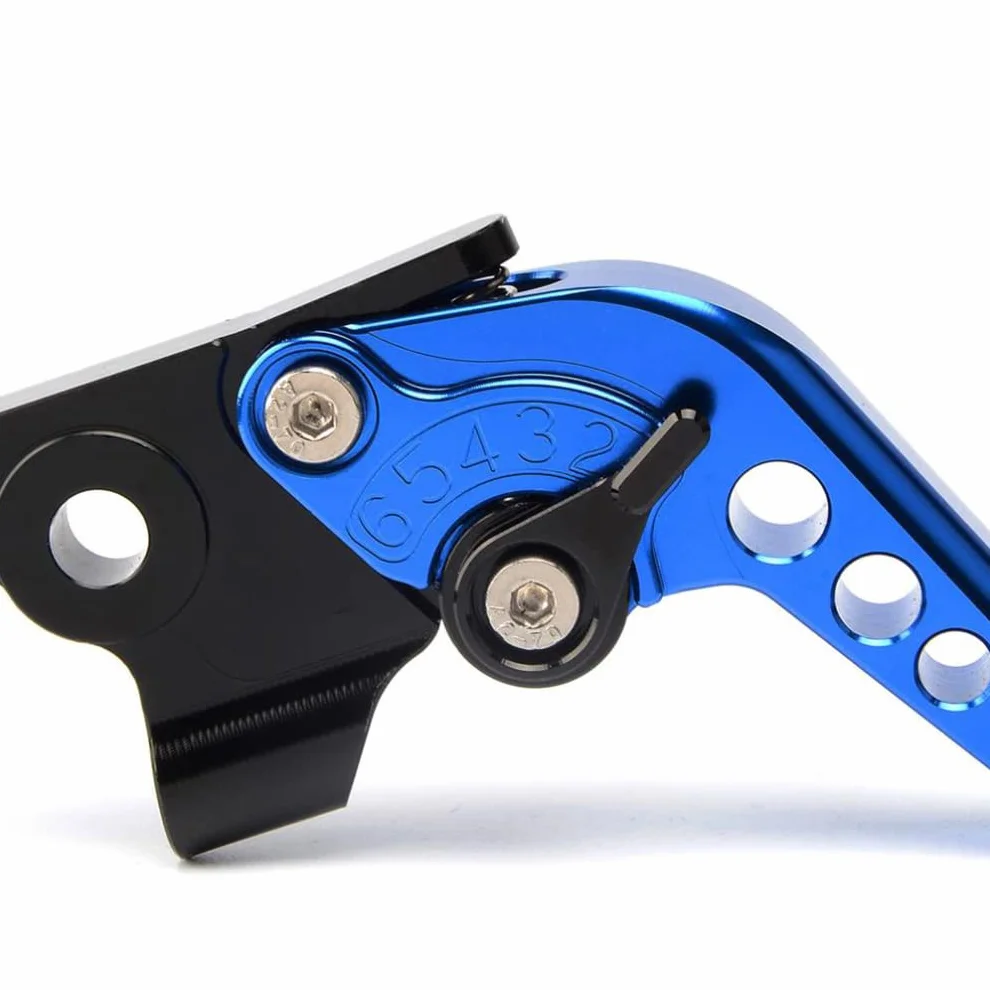 ESPEEDMTC do Kawasaki Z650 2017-2021 Akcesoria do dźwigni sprzęgła hamulcowego, regulowane, krótkie, 6-stopniowe modyfikowane stopu aluminium CNC (czerwony)