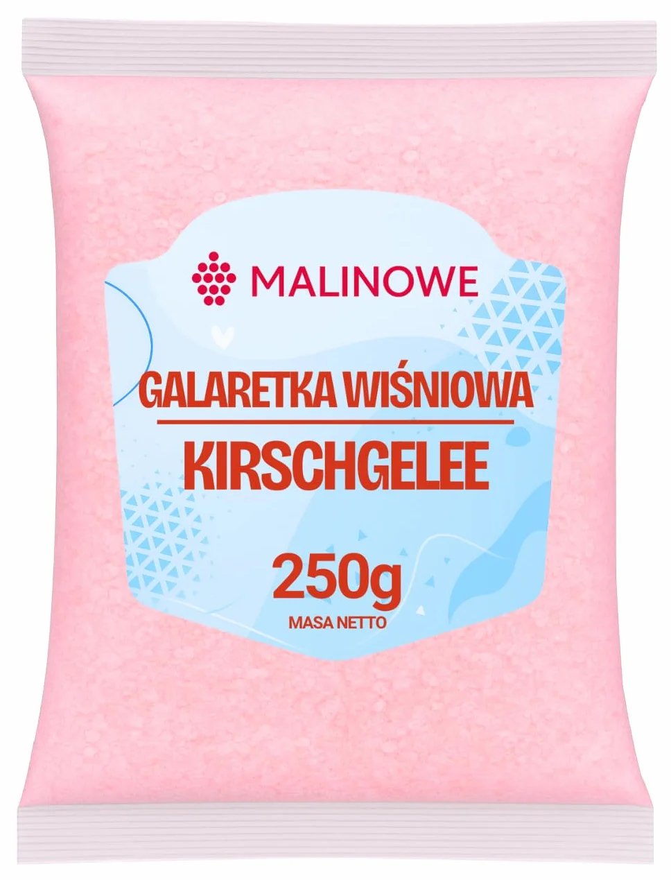 Malinowe GALARETKA WIŚNIOWA 250g W Proszku Naturalna Jakość Premium