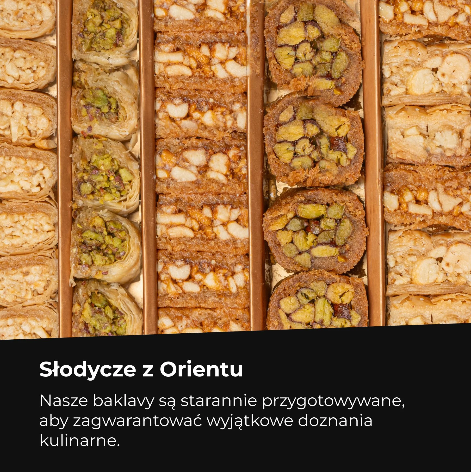 Baklava 750g, 68 sztuk I Baklava asortyment z pistacjami i orzechami nerkowca I Eleganckie pudełko upominkowe I Bez konserwantów, bez dodatków, bez barwników I Tradycyjne ciasto orientalne