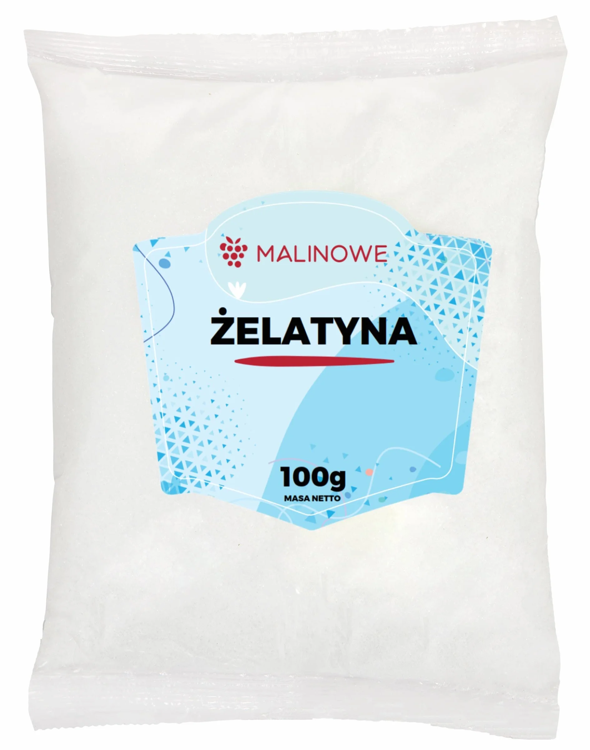Malinowe ŻELATYNA 180 BLOOM 100g Wieprzowa Wysoka Jakość