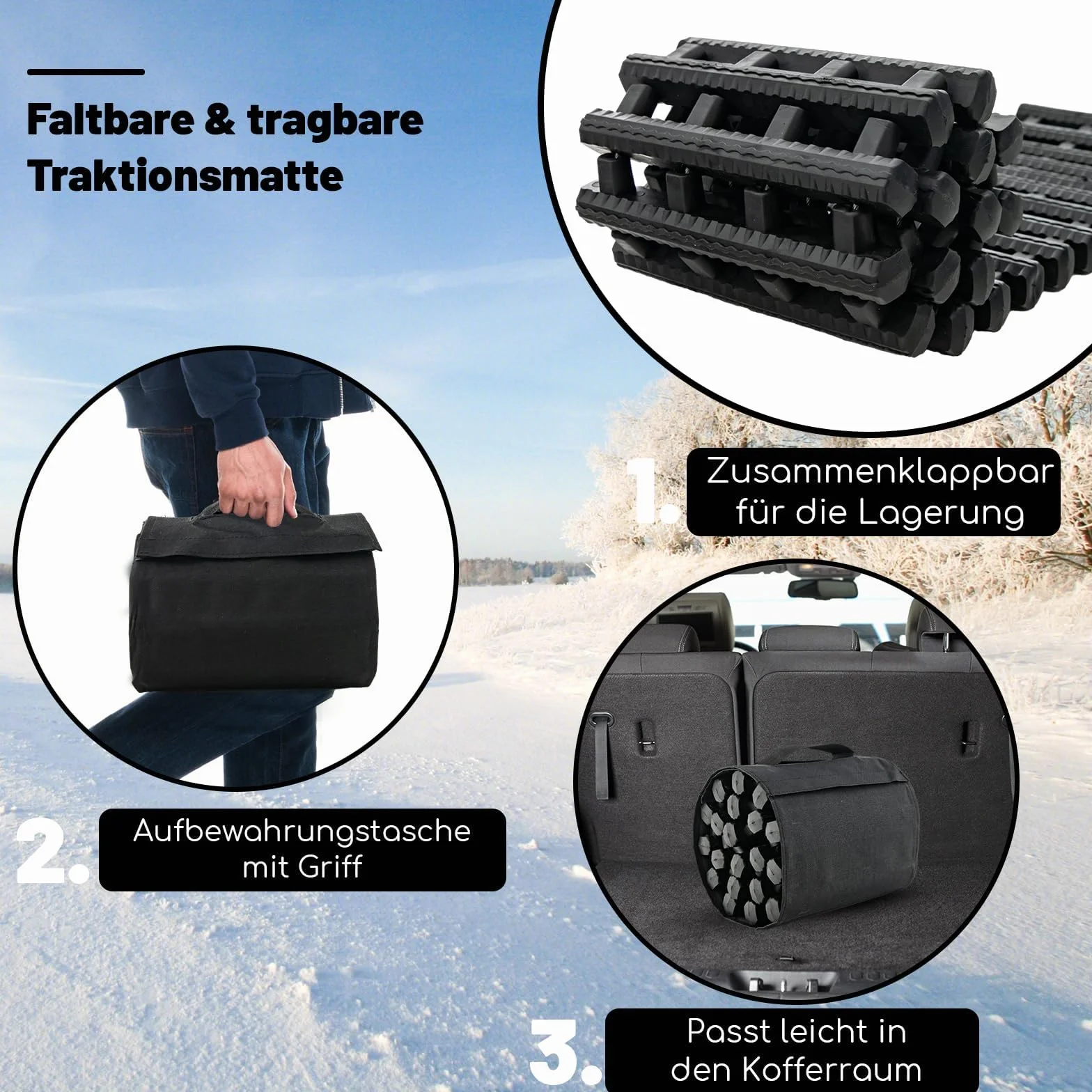 COSTWAY 2 sztuki podkładki pod koła, plakietki do jazdy w piasku, podkładki Traktionsmatte na piasek, śnieg, lód, błoto, tory offroadowe, mata Traktionshilfe z torbą na przyczepę kempingową/samochód