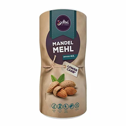 Soulfood Lowcarberia Mąka migdałowa, odtłuszczona, 1 opakowanie (1 x 700 g)