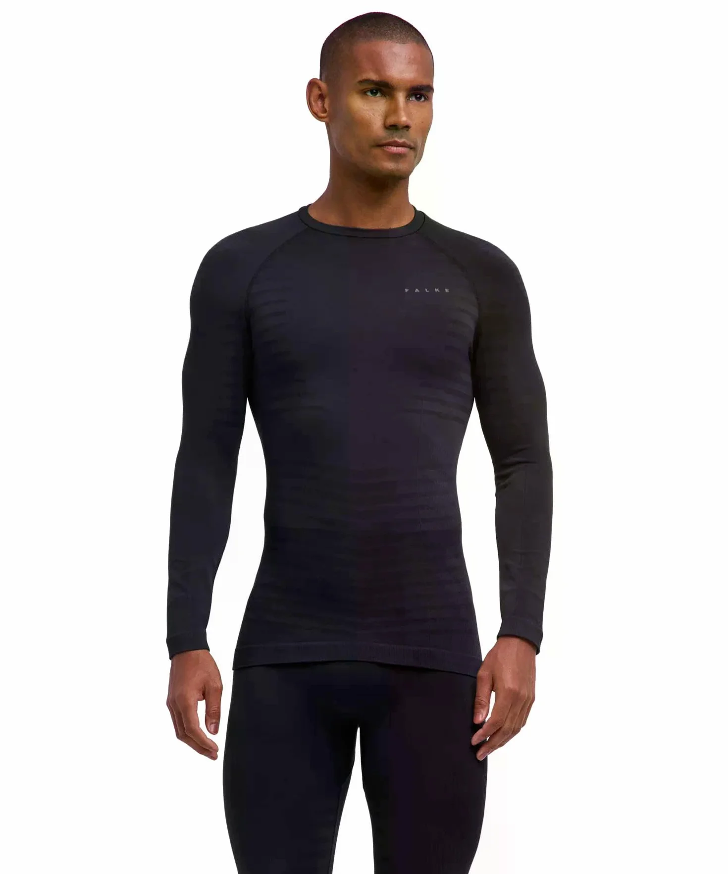 FALKE Mężczyźni Warstwa podstawowa (góra) Maximum Warm Round Neck M L/s Sh materiał funkcyjny szybkoschnące termoaktywne 1 Sztuka, Czarny Black 3000, M