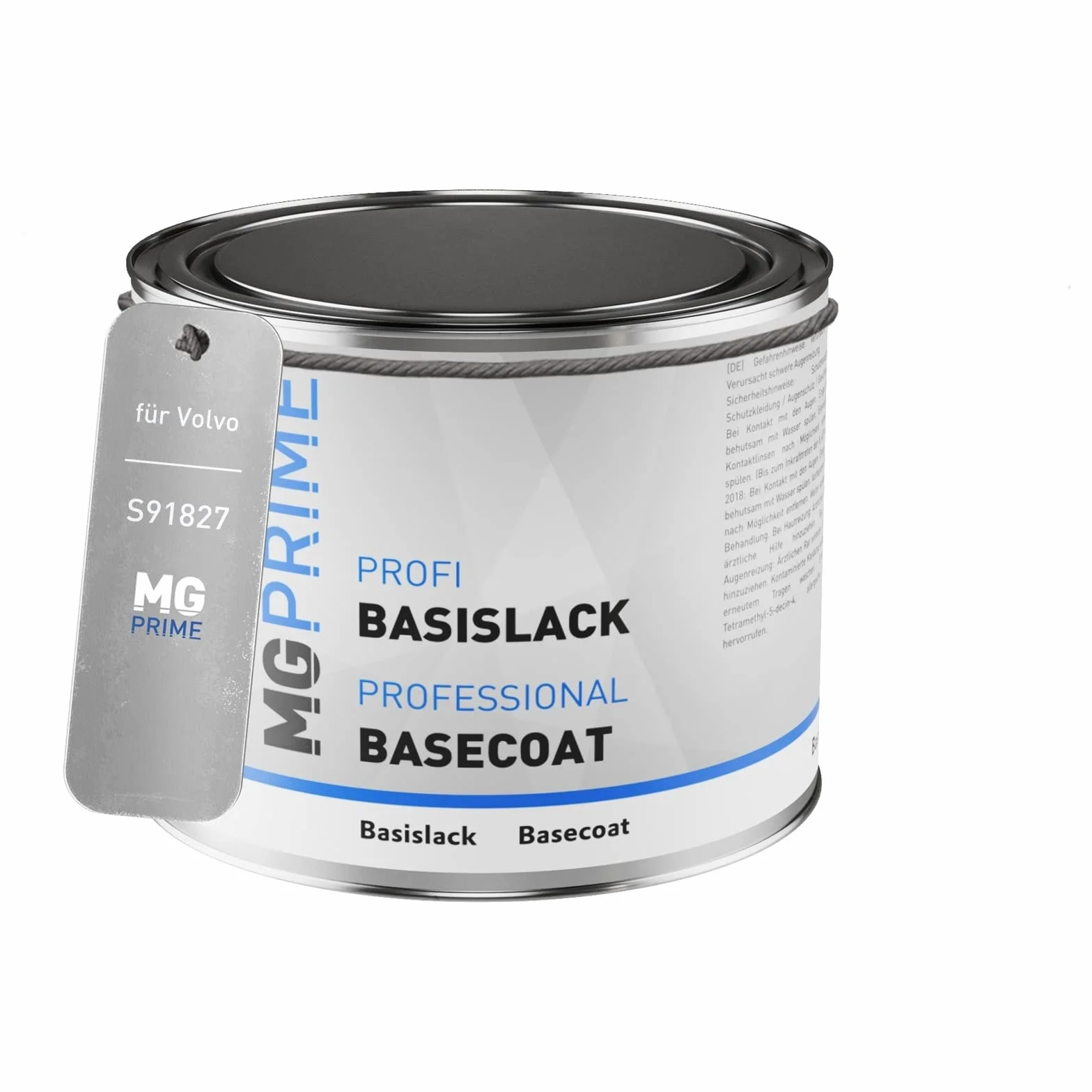 MG PRIME Lakier samochodowy Puszka gotowa do natrysku dla Volvo S91827 Gun Grey Metallic Lakier bazowy 0,5 litra 500ml