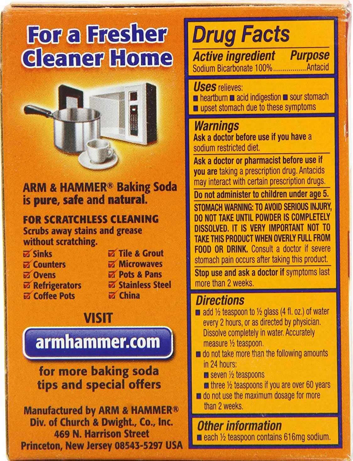 Arm & Hammer czysta soda do pieczenia 227 g (8 szt.)