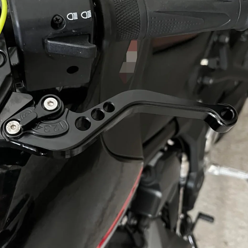 Krótka dźwignia sprzęgła i hamulca CNC ze stopu aluminium kompatybilna z Honda XL750 TRANSALP 2023-2024 czarna