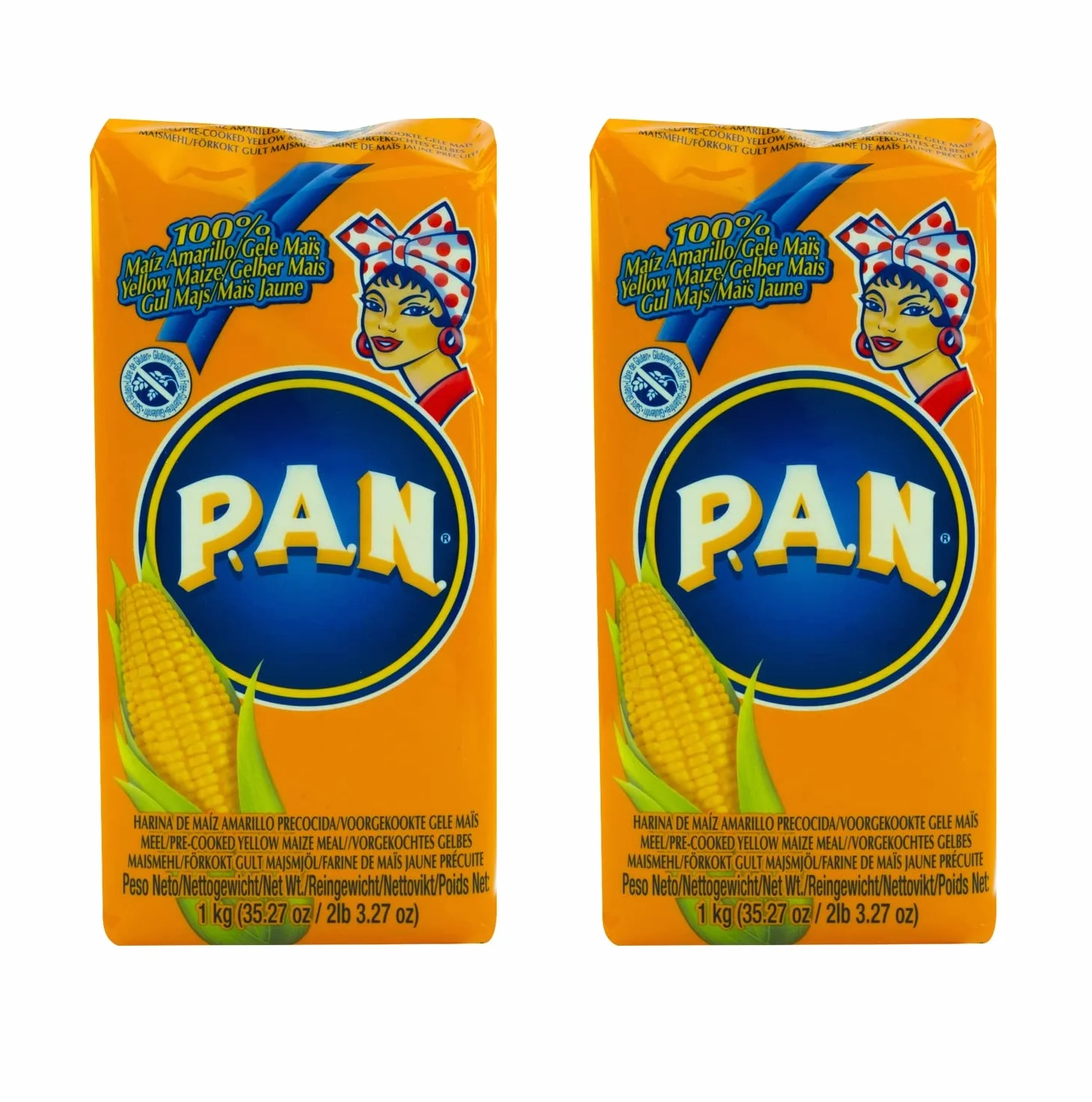 Pamai Pai Dwupak Żółta Mąka Kukurydziana 2 x 1 kg