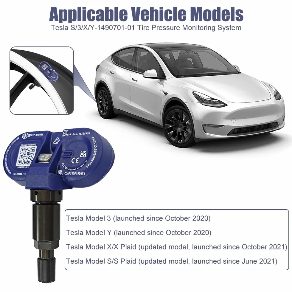 Czujnik ciśnienia w oponach do BLE-Tesla
