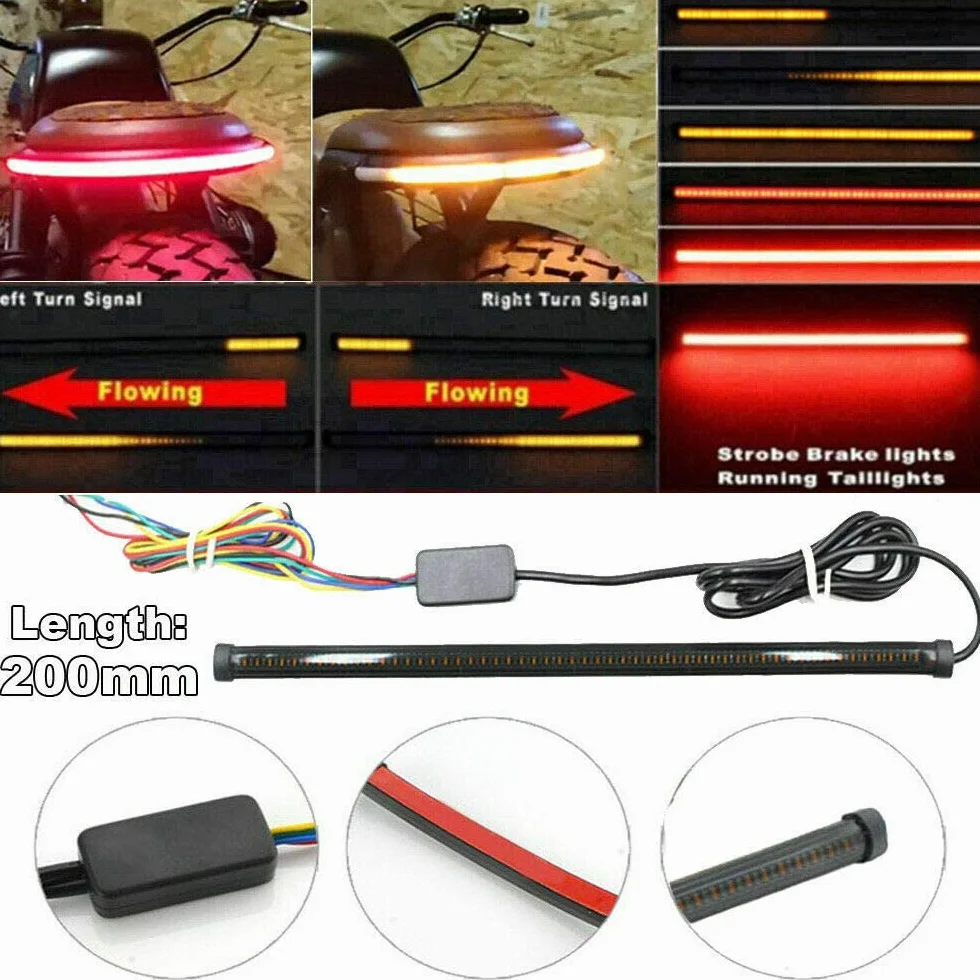 Tylne światło motocykla LED wodoodporne 20 cm
