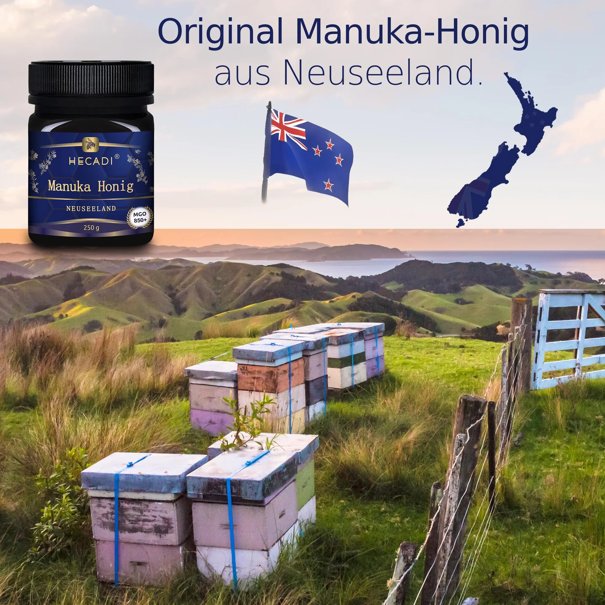 Miód Manuka 850+ Oryginalny Miód z Nowej Zelandii I z certyfikowaną i gwarantowaną zawartością MGO 250g