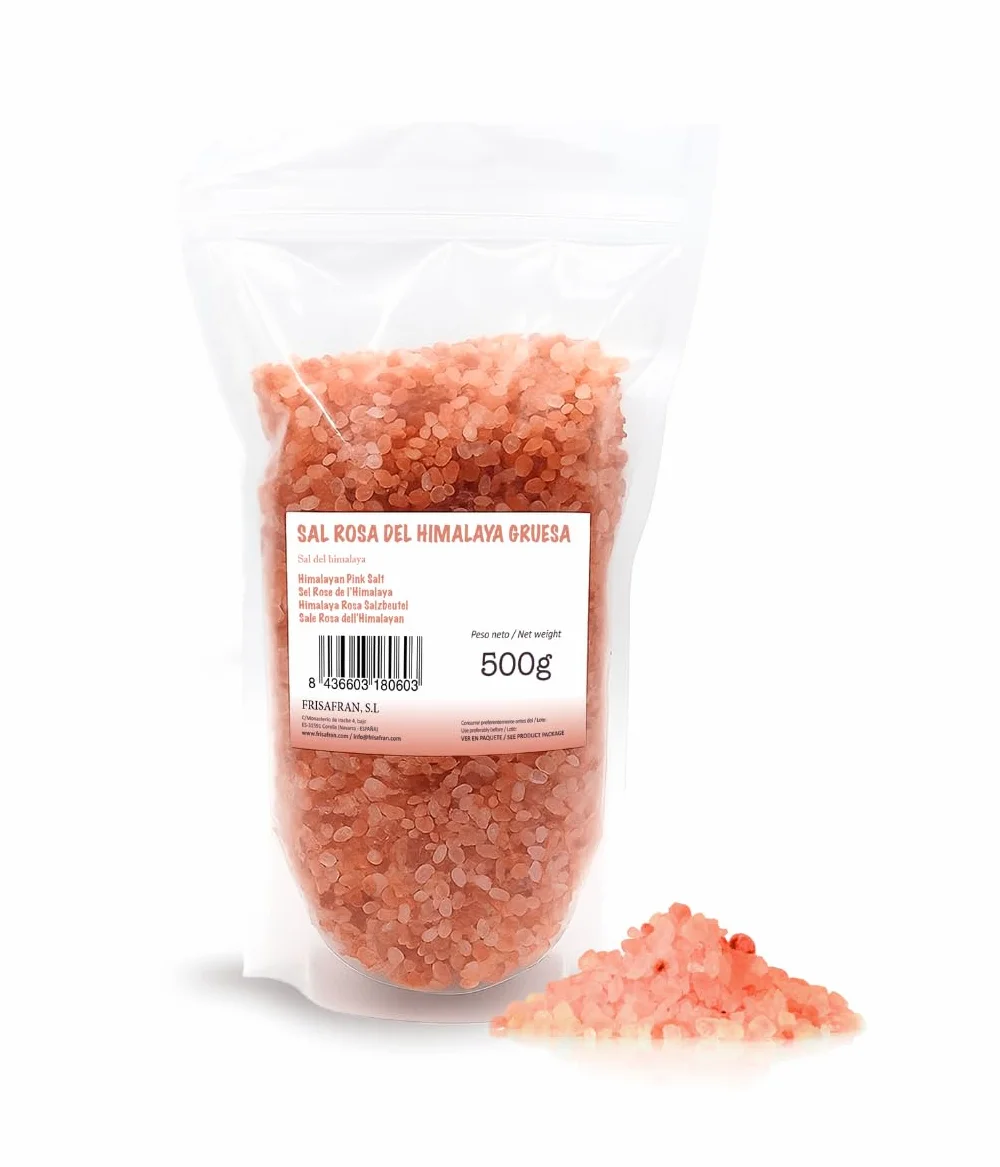 Sól himalajska gruba 500 g różowa kryształowa FRISAFRAN