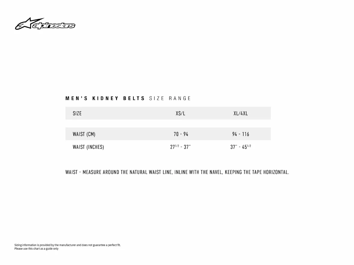 Alpinestars pasek nerkowy czarny Xl-4X