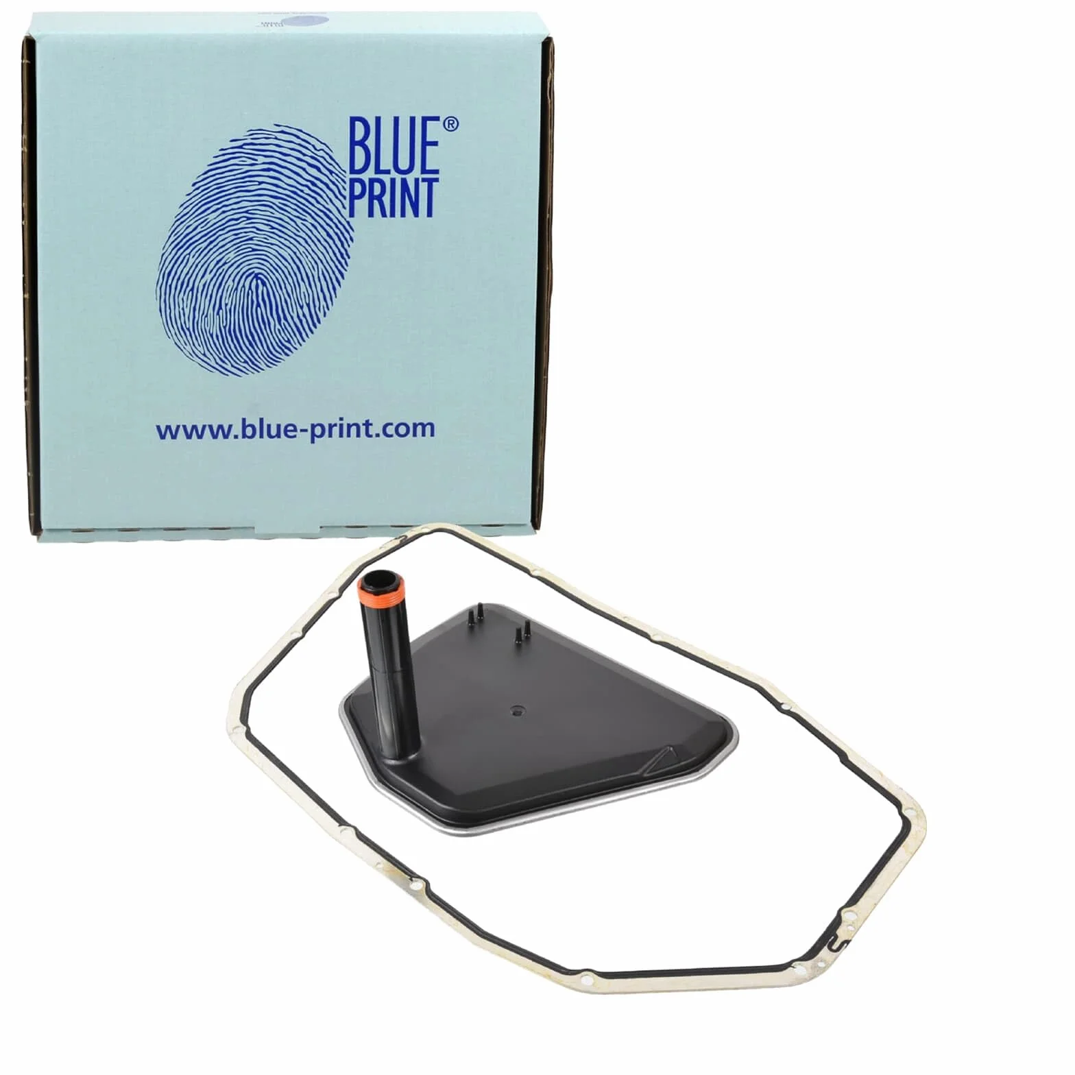 Blue Print ADBP210013 zestaw filtrów oleju przekładniowego do automatycznej skrzyni biegów, z uszczelką miski olejowej, 1 sztuka