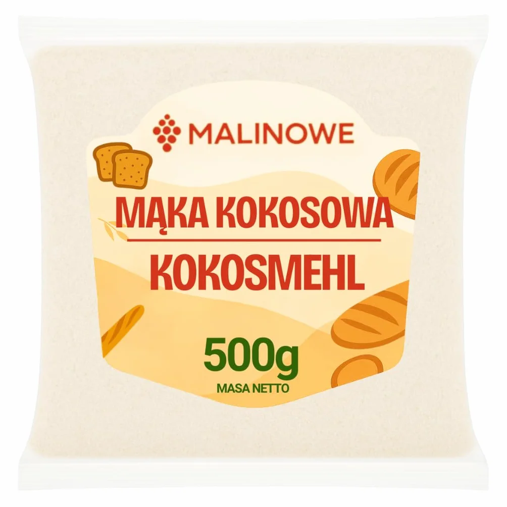 Malinowe MĄKA KOKOSOWA 500g Wysoka Jakość Idealne Wypieki