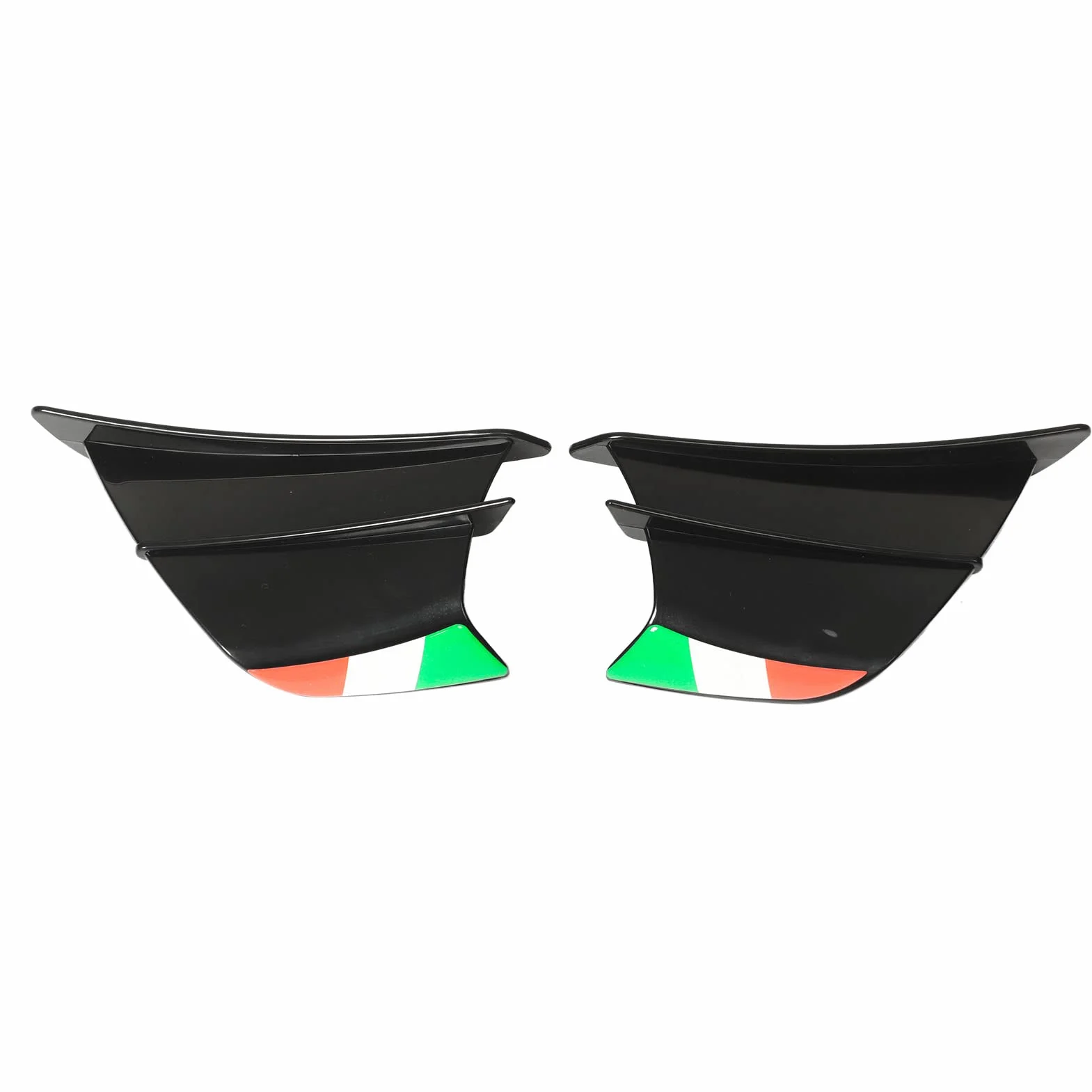 Spojler Skrzydłowy Motocykla, 1 para Spojlera Motocyklowego Winglet Spoiler, Boczne Spojlery Motocyklowe Winglet Pasuje do 400 250 Z900 Z1000, do R1 R3 R25, do CBR650 (Czarny)
