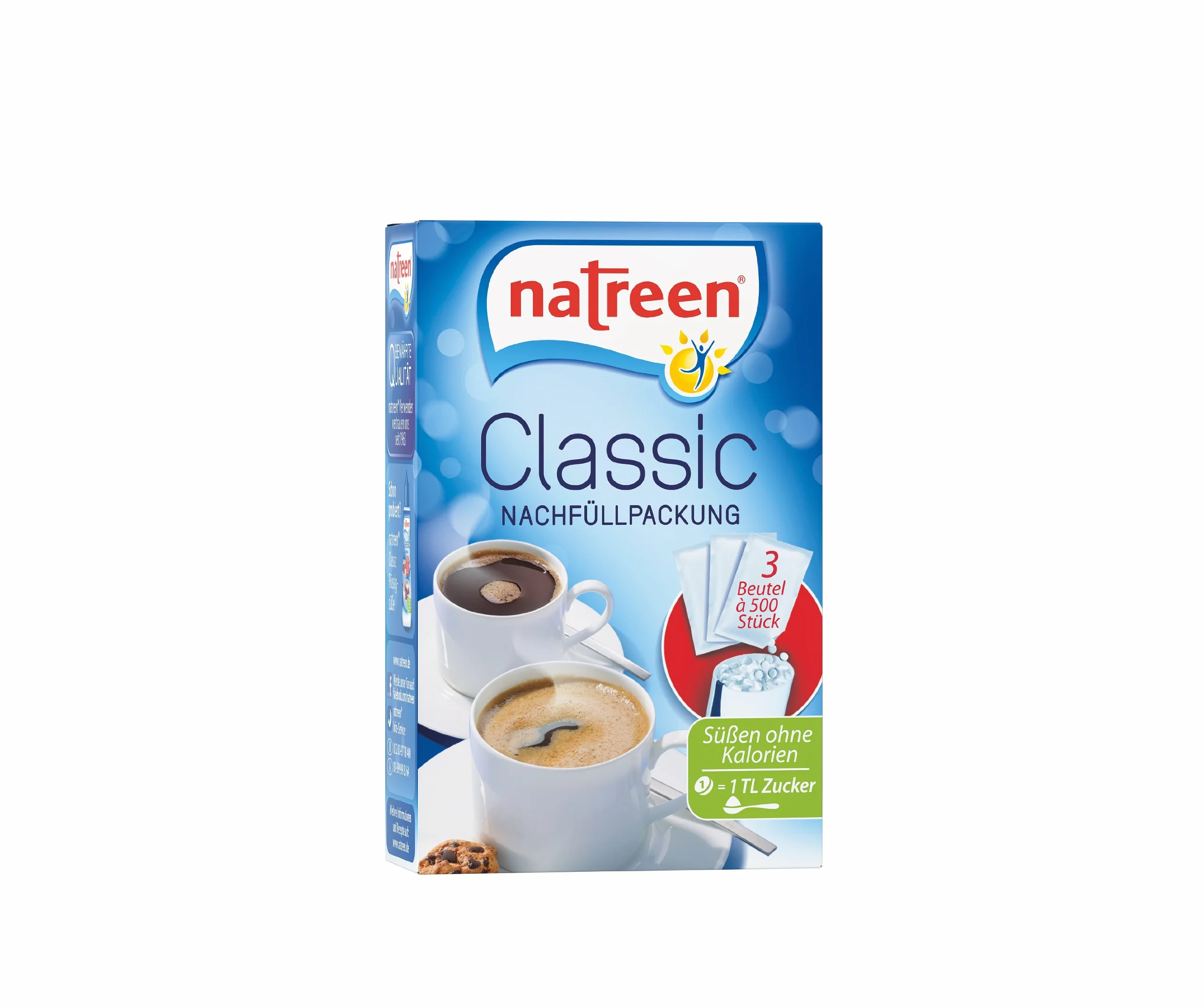 Natreen Słodzik Classic delikatny słodki wkład uzupełniający 1500, 2 x 96 g