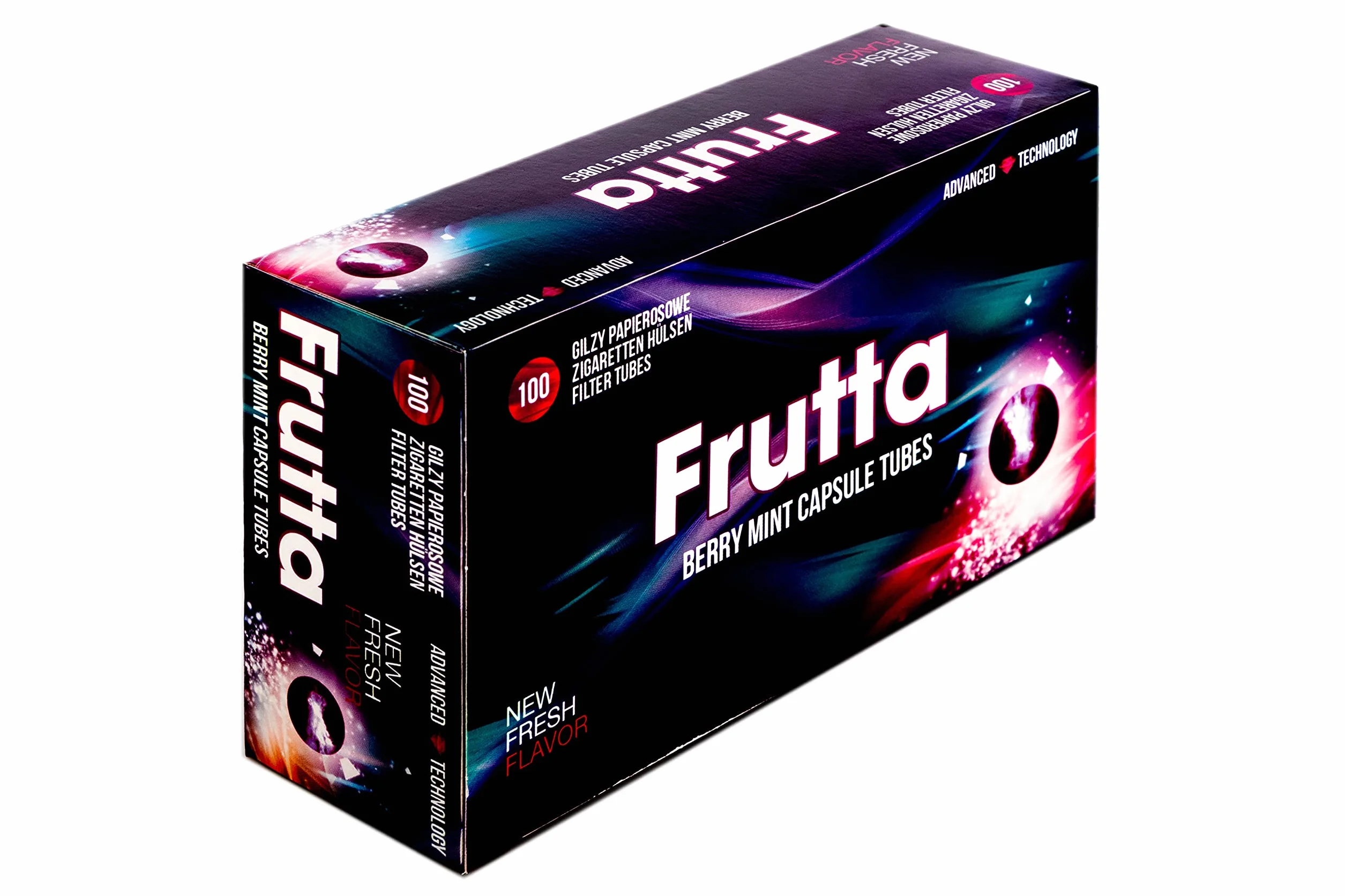 Frutta Click tuleje o smaku - jagoda mięta (Berry Mint) - 500 tulejek wraz z bezpłatnym etui