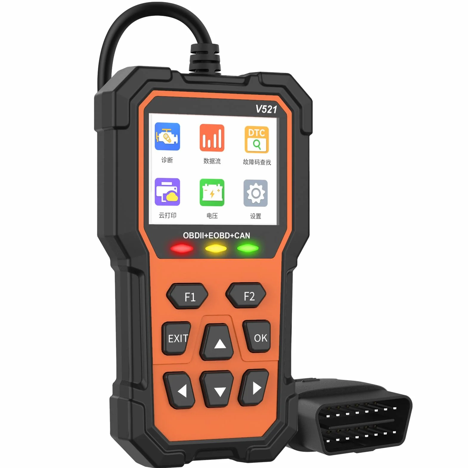 Samochodowy Skaner Obd2, Czytnik Kodów Usterek Samochodu V521 Z Gotowością I/m, Tryb 6 I 8 - Samochód, Skaner Diagnostyczny Obdii, Akcesoria Do Czytników Kodów, Test Evap Dla Wszystkich Samochodów