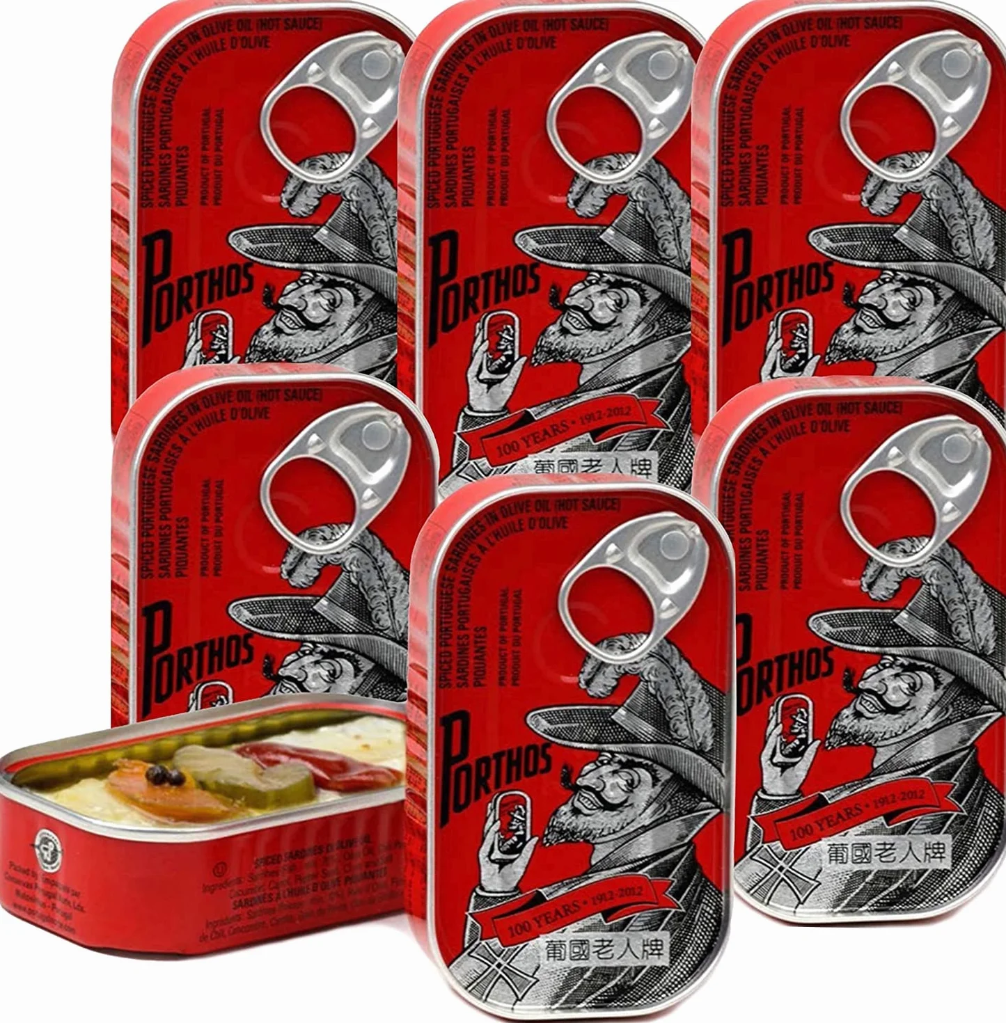 Porthos Przyprawione sardynki w pikantnej oliwie z oliwek 6 x 125 g