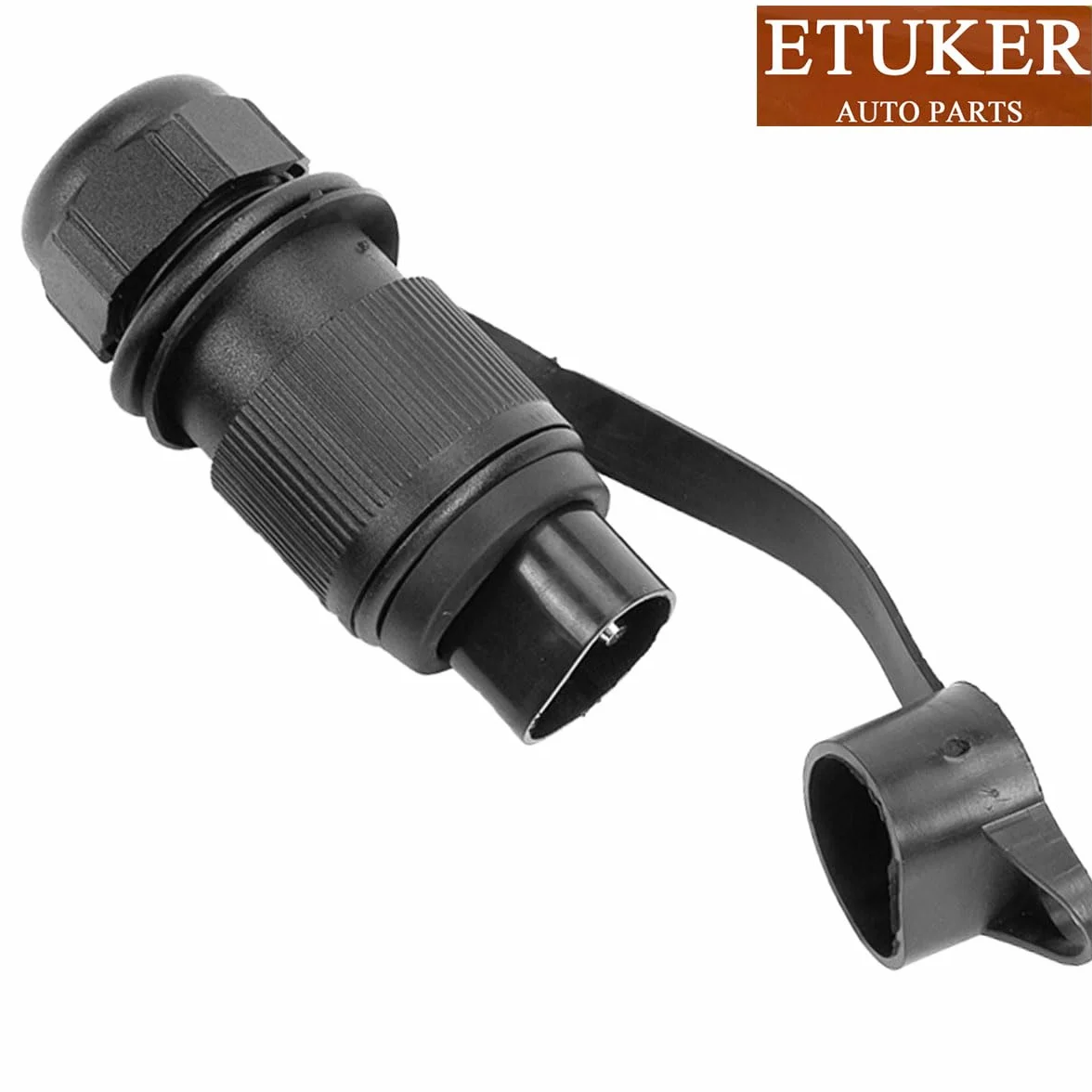 1 x wtyczka do przyczepy, 3-biegunowa, płaska, trójbiegunowa, 12 V, traktor, 3-biegunowa wtyczka z płaskim przyłączem wtykowym