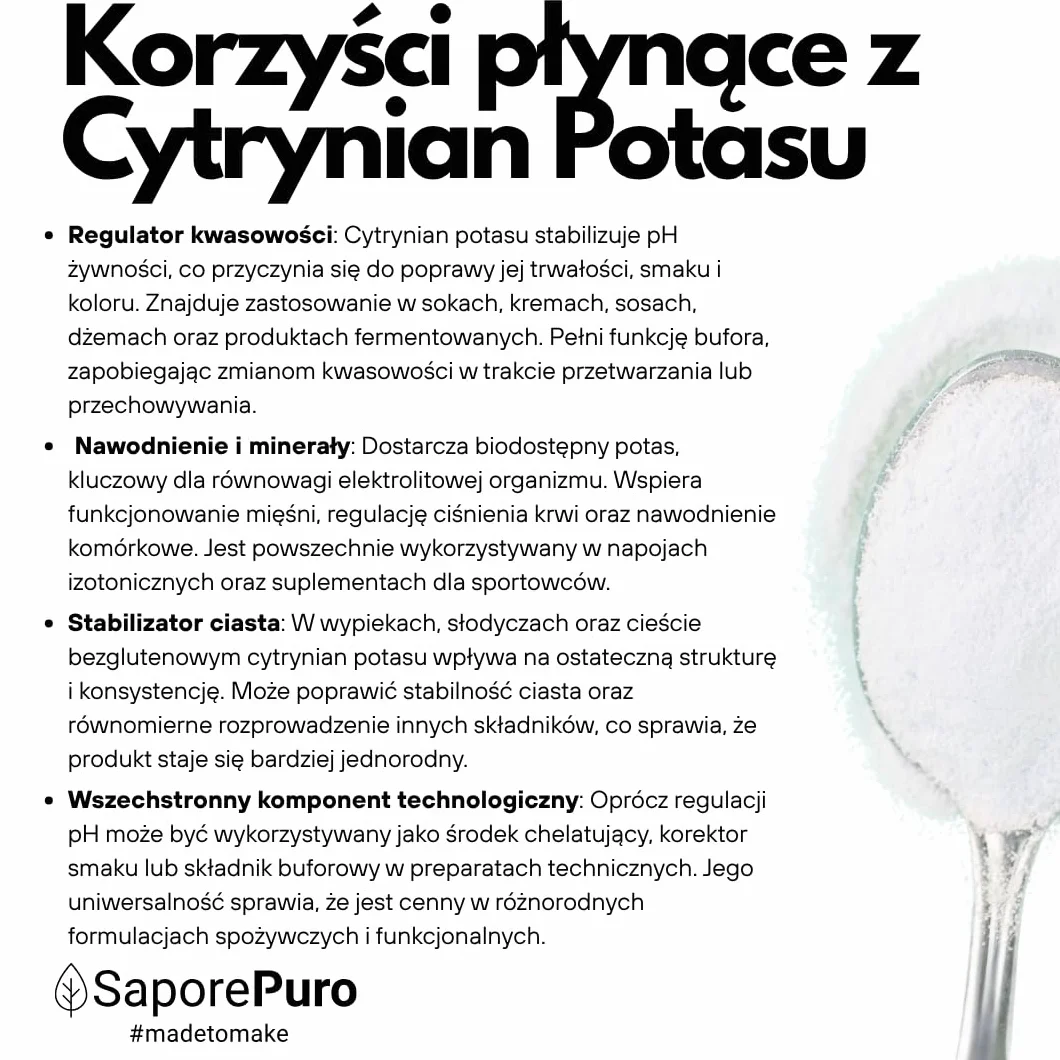 Saporepuro Cytrynian potasu proszek 200 g