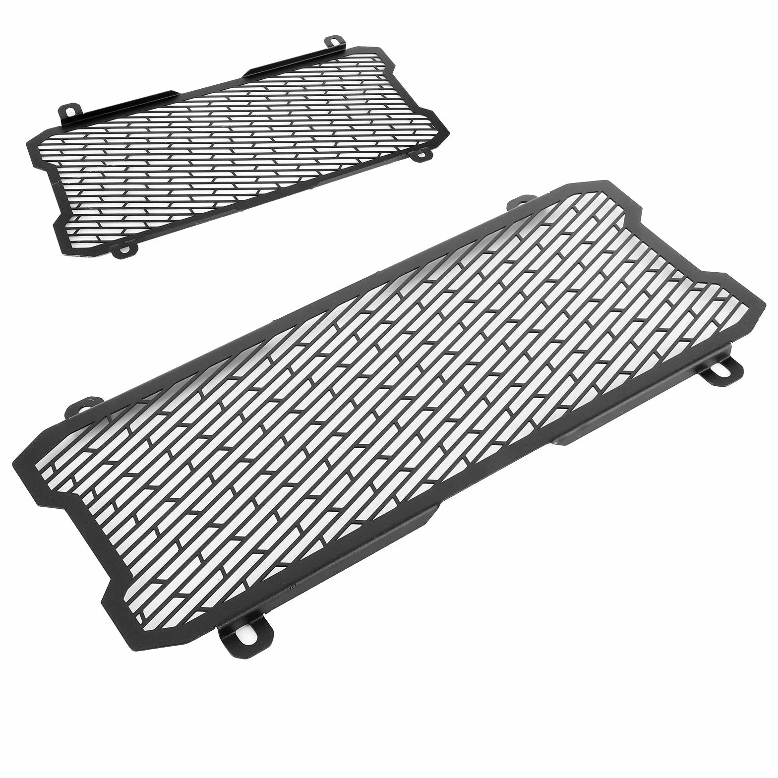Akcesoria Motocyklowe Premium Aluminiowa Osłona Chłodnicy Motocykla, Spersonalizowana Przednia Osłona Grilla dla Z650 2017-2019 z kompleksową ochroną (BLACK)