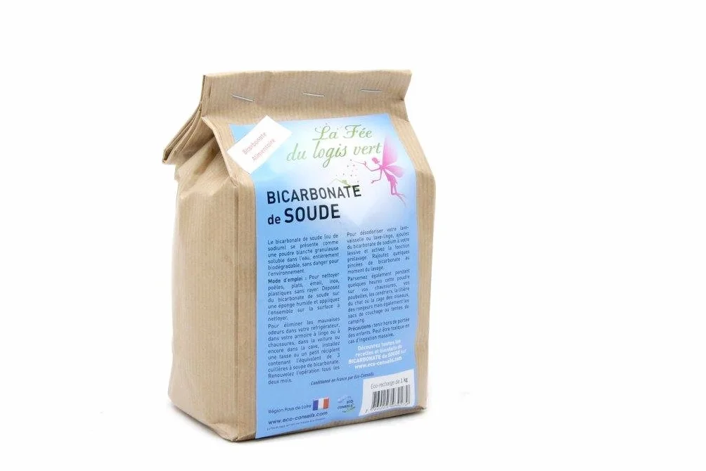 Eco-conseils® Wodorowęglan sody klasy spożywczej (1 kg) – 100% przyjazne dla środowiska opakowanie