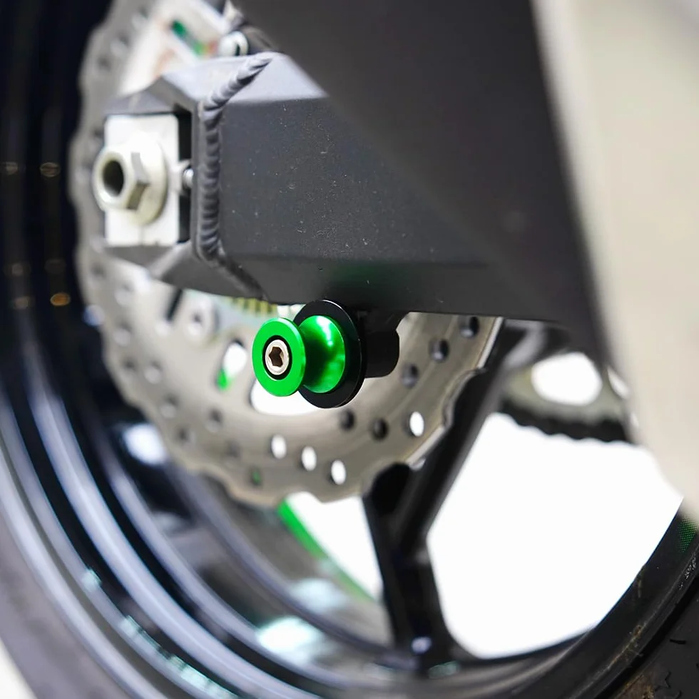 MOWOK M8 motocykl diabolo wahacz suwak cewka śruba wspornika dla Kawasaki Z650 Z900 RS Z800 Z1000 VERSYS 650 ER6N Ninja 650 400 1000SX ZX-6R ZX10R ZX4R ZX4RR (zielony)