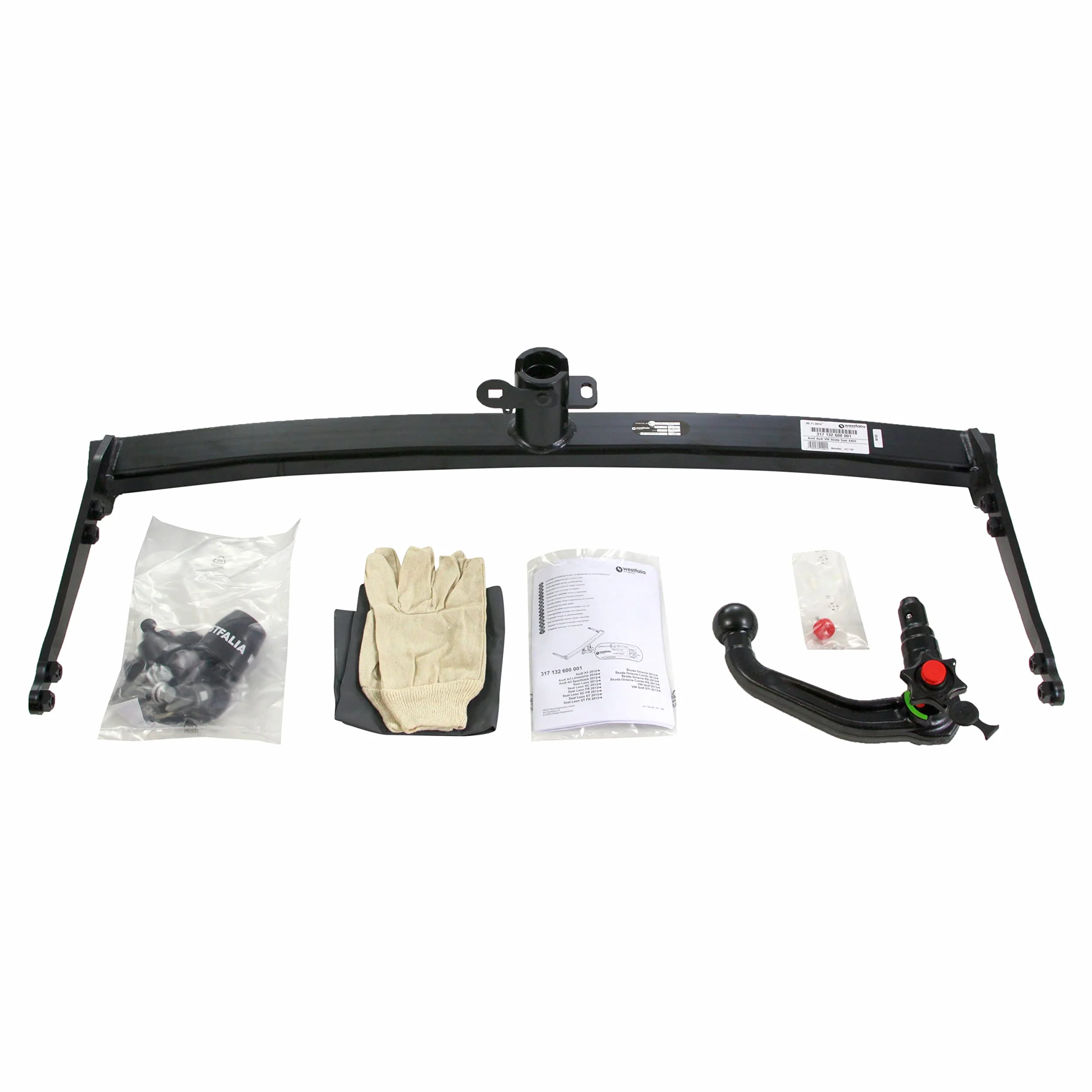 Westfalia Hak Holowniczy Wypinany do VW Golf 7 Sedan (06/14-06/20), Audi A3 (06/14-06/16), Skoda Octavia 3 - Zestaw z 13-pinowym Dedykowanym Zestawem Elektrycznym Westfalia do Konkretnego Pojazdu