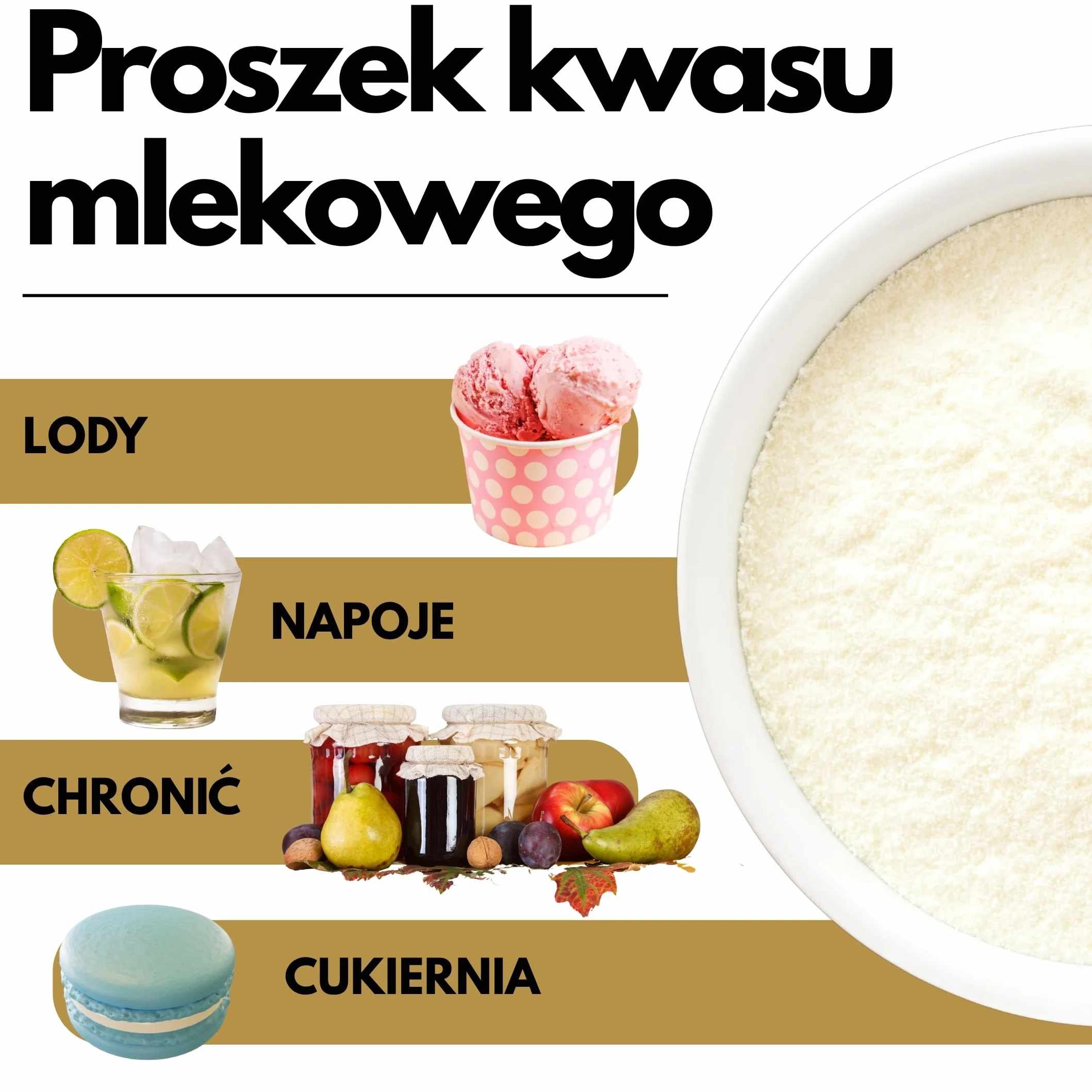 Kwas Mlekowy w Proszku 200 g – Czysta Jakość Spożywcza