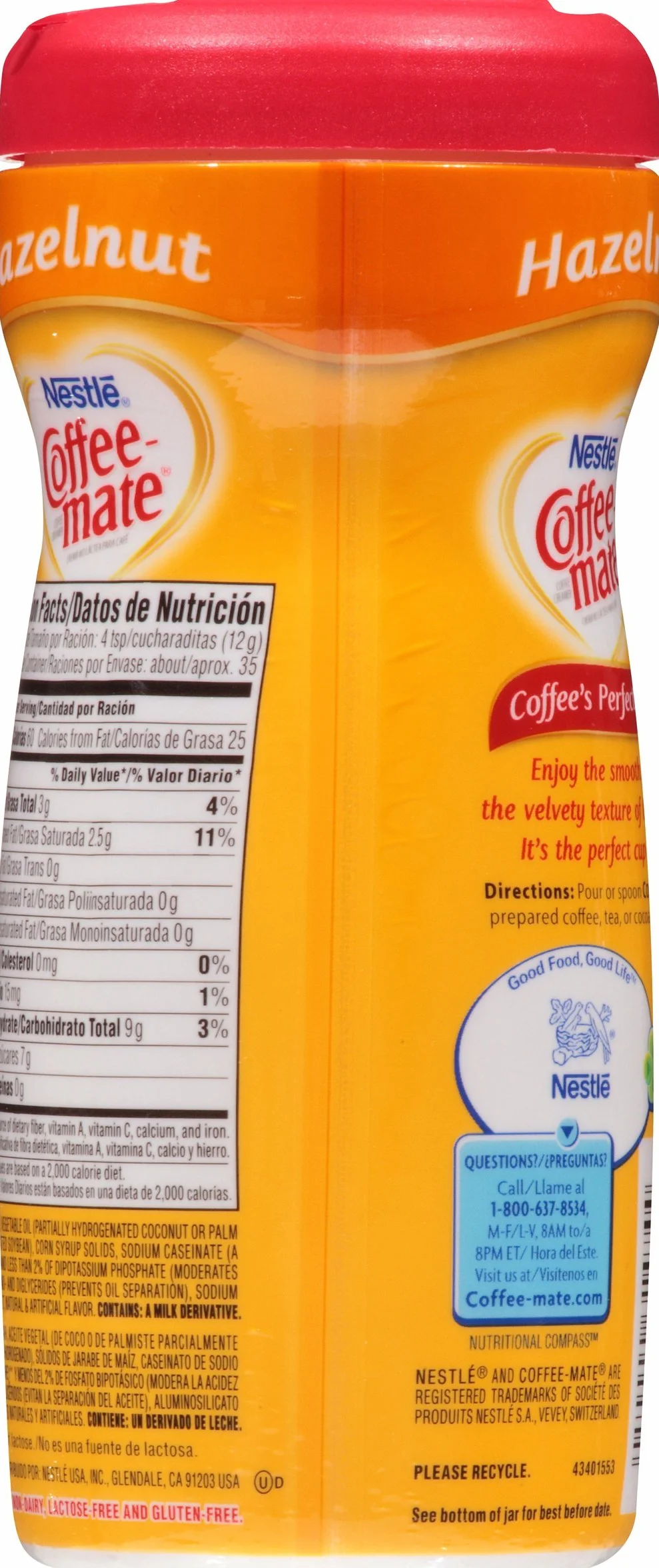 Nestle Coffee-Mate orzech laskowy, 425,2 g